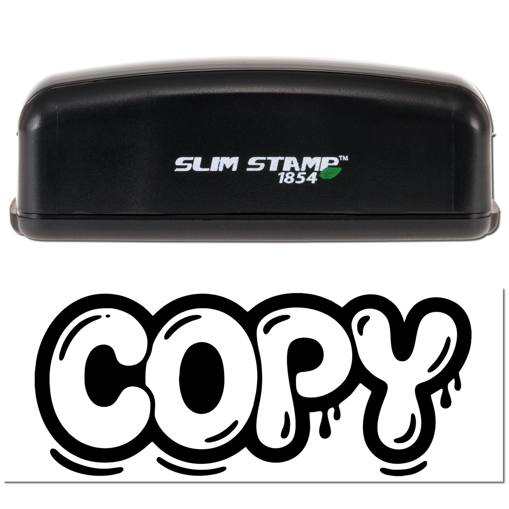 Slim Stamp 1854 self-inking rubber stamp with bold COPY imprint for office document marking