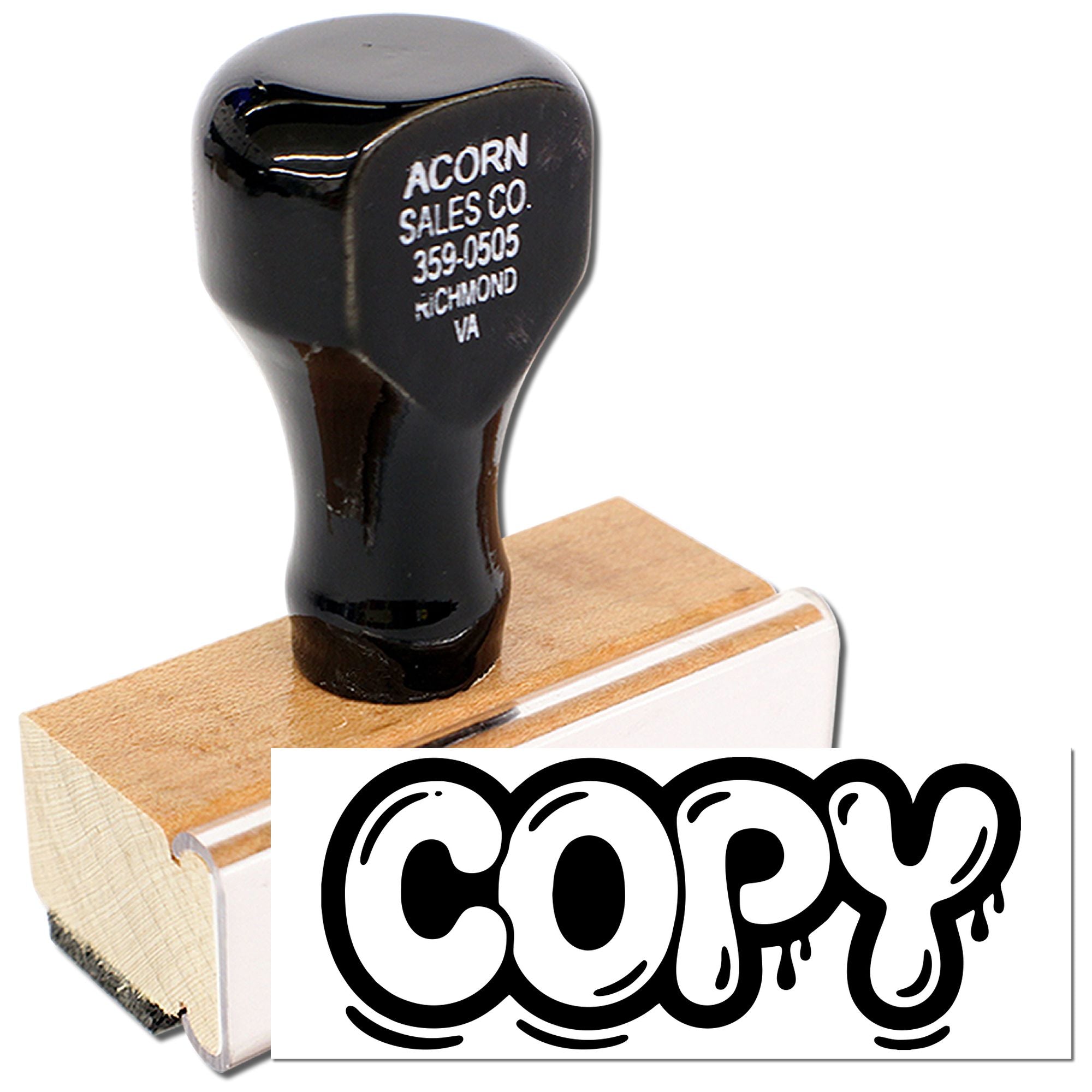 Custom rubber stamp with bold COPY imprint for office documents, approvals, and file marking.