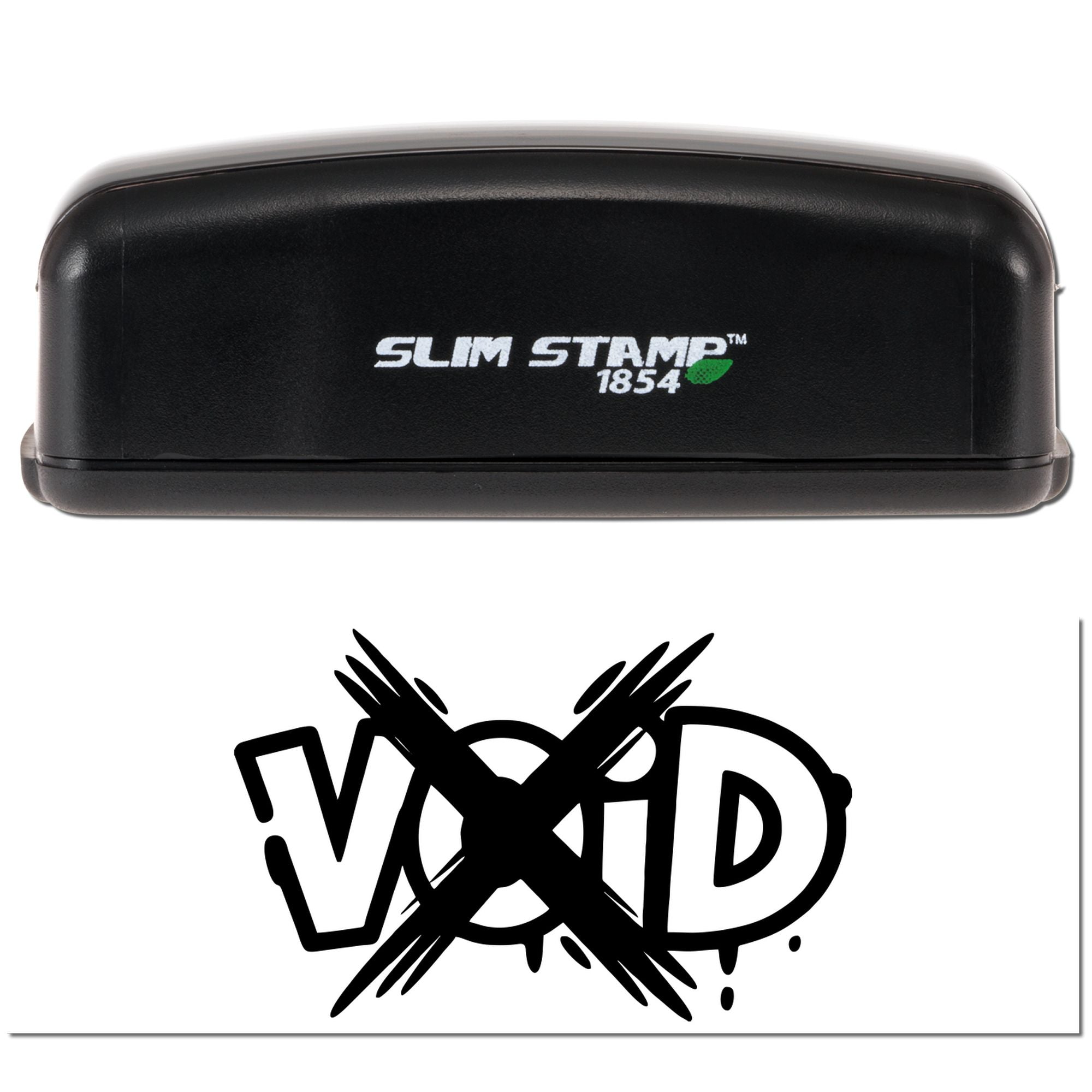 Slim Stamp 1854 self-inking rubber stamp with bold VOID marking for document cancellation