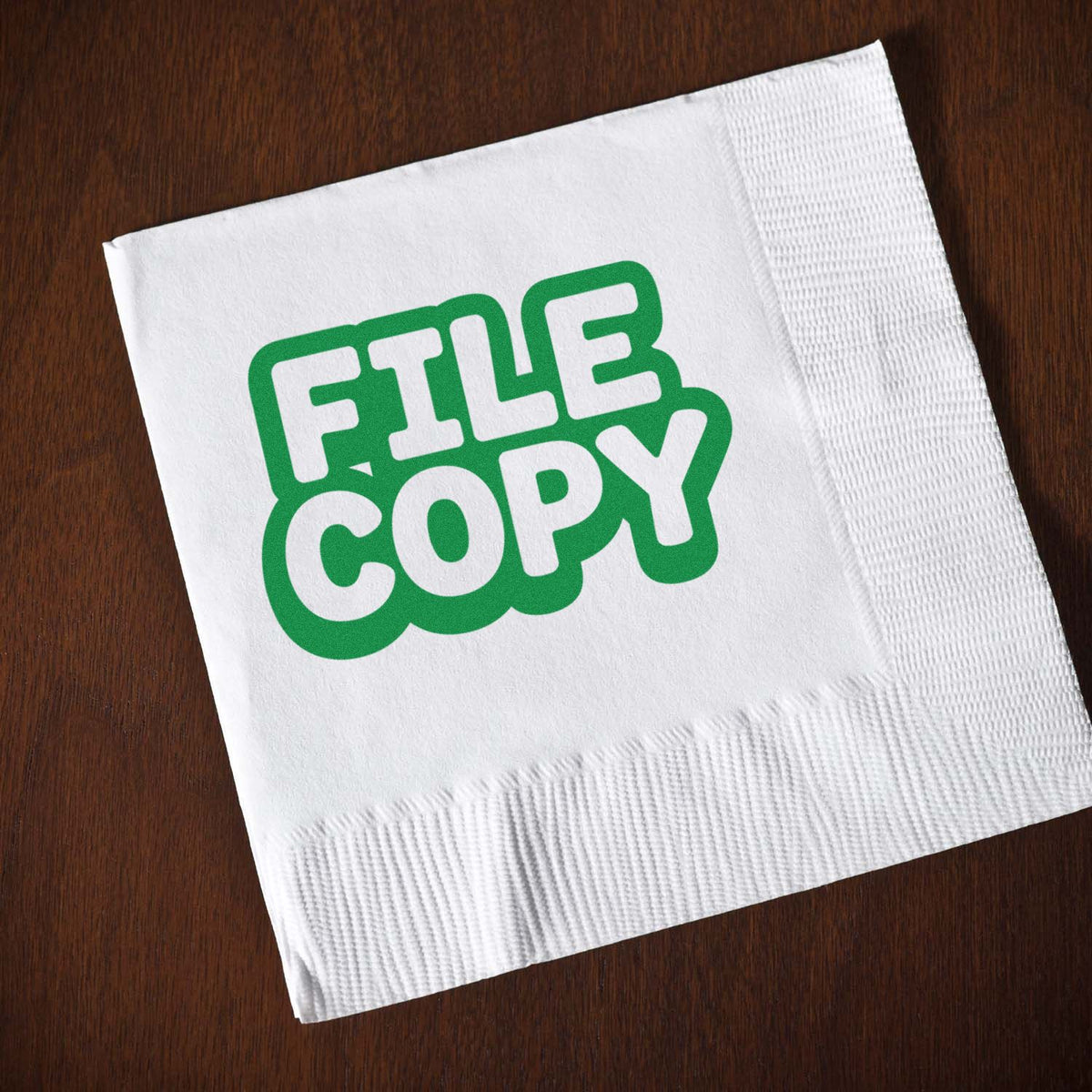 File copy rubber stamp impression for office document tracking and records