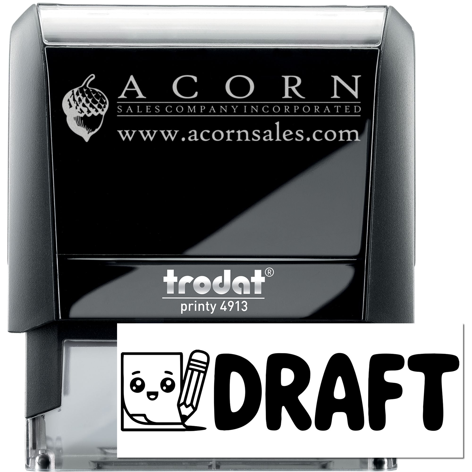 Adorable Draft Self-Inking Rubber Stamp Business Records