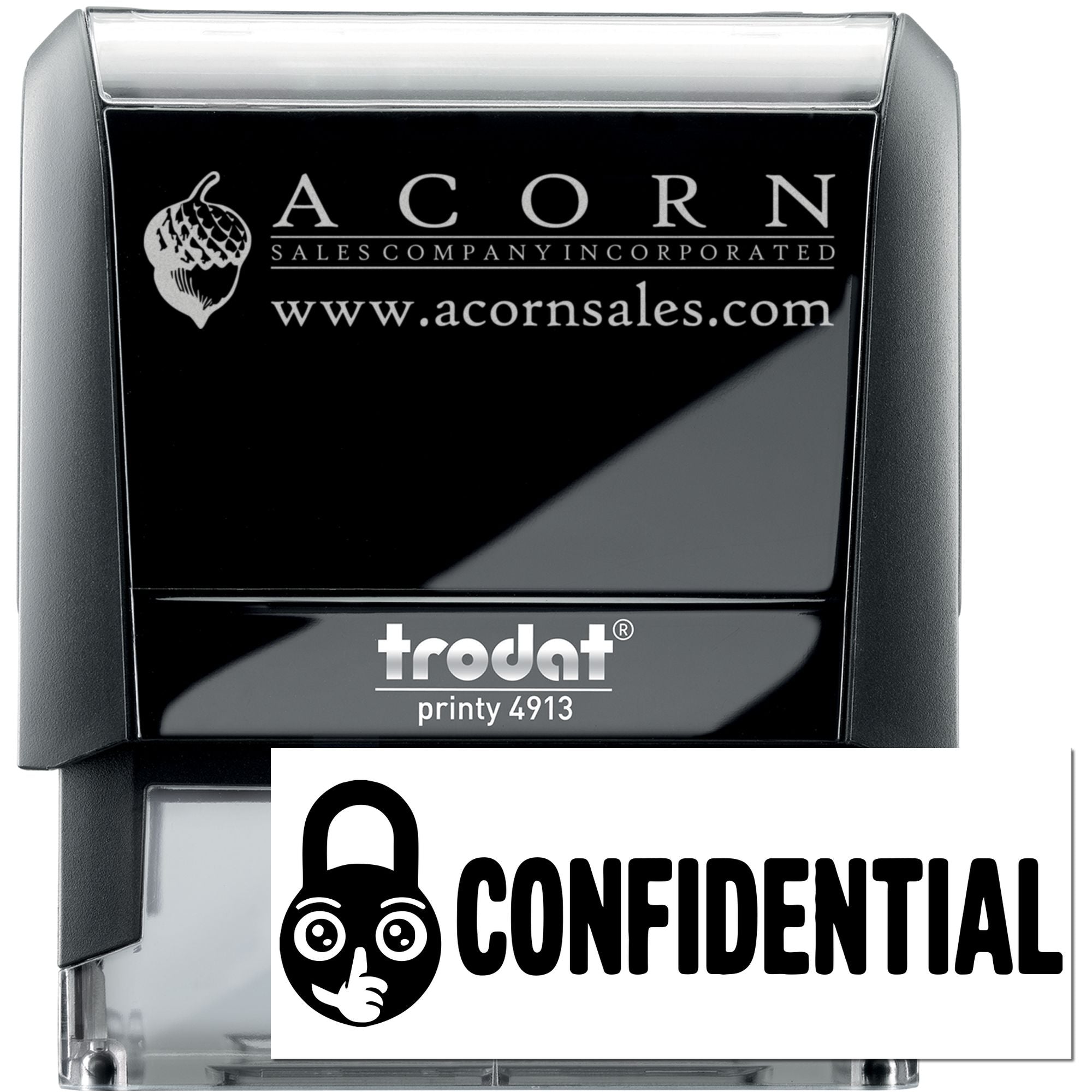 Adorable Confidential Self-Inking Rubber Stamp Business Paperwork