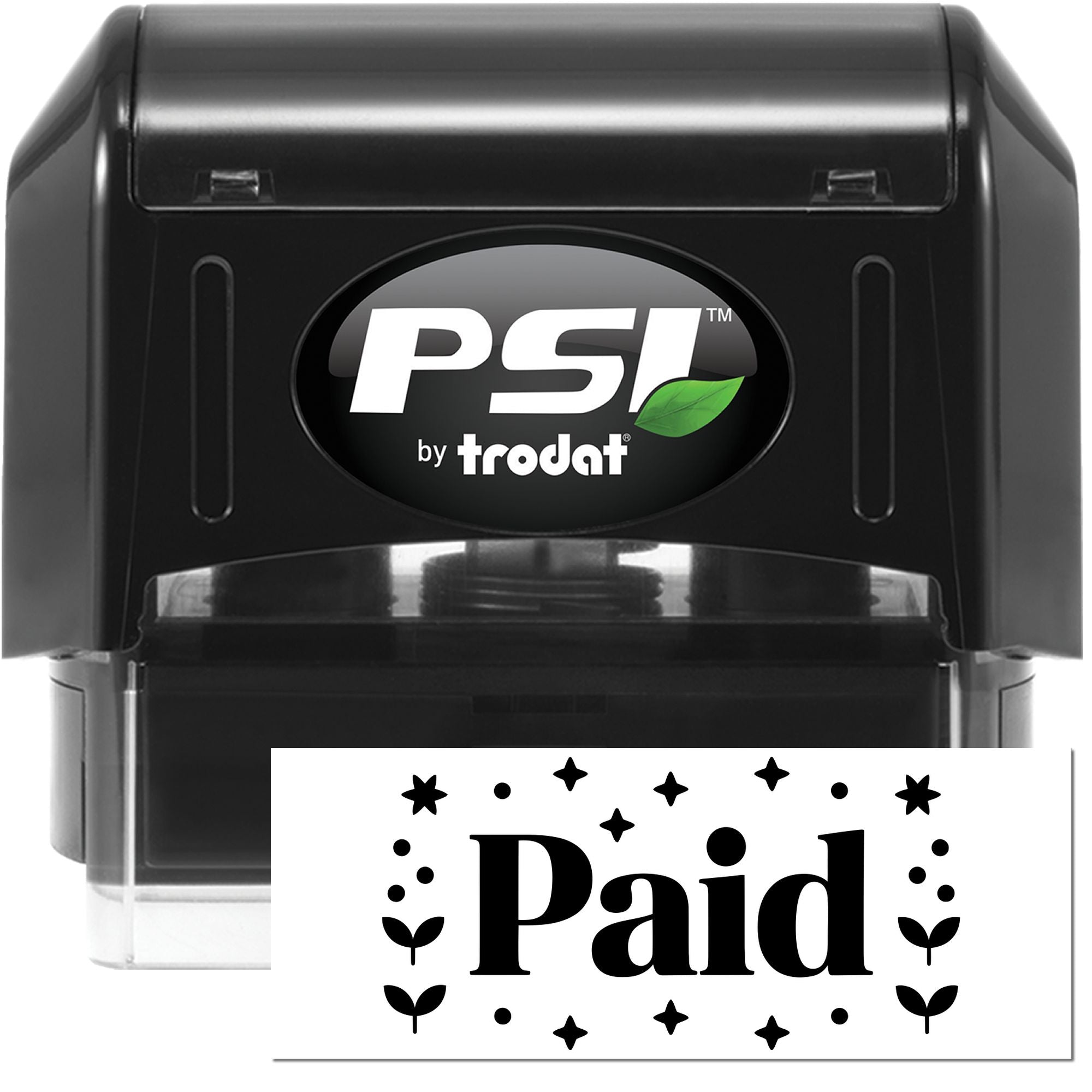 PSI by Trodat self-inking Paid rubber stamp for marking invoices and office documents