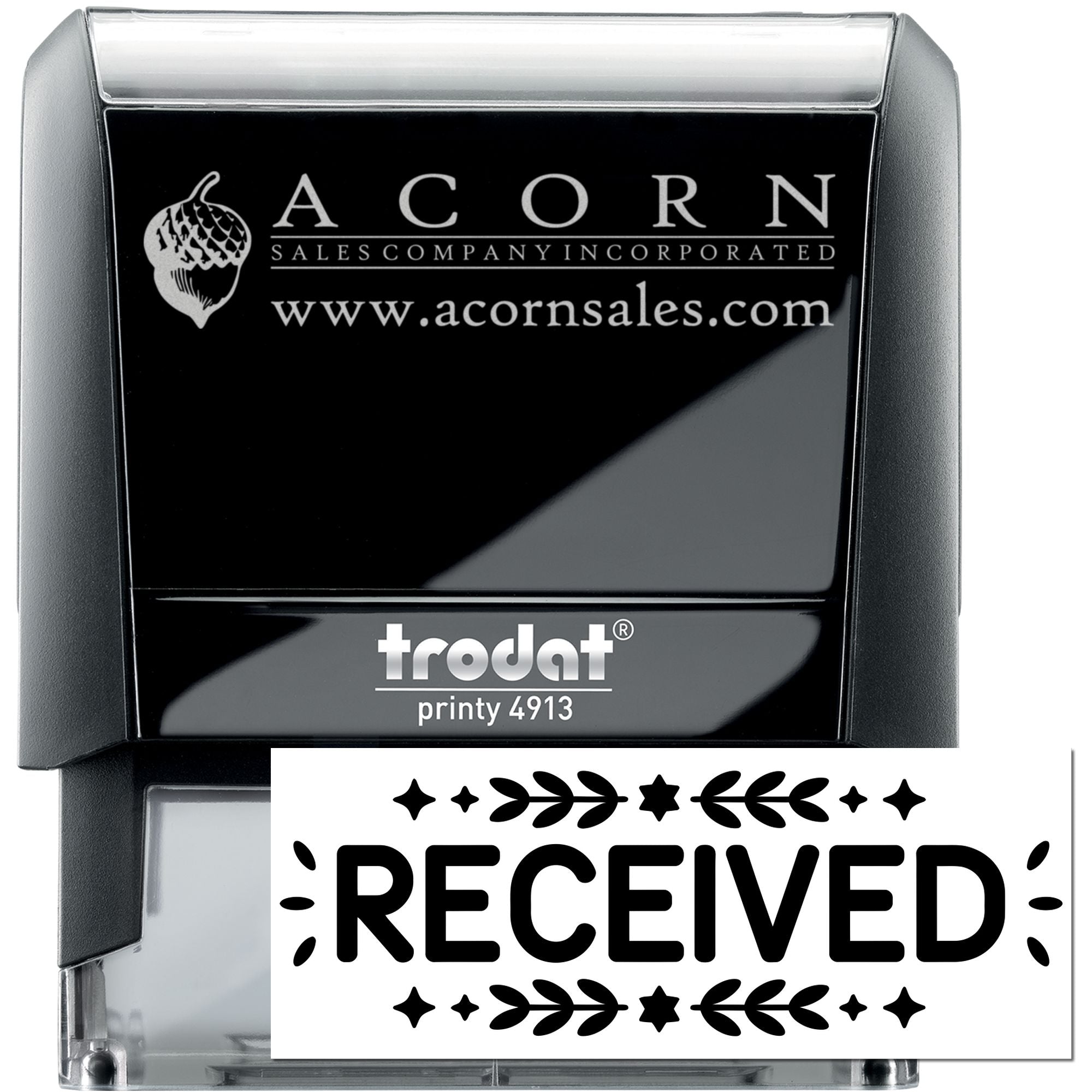 Clean Custom Received Date Document Self-Inking Stamp