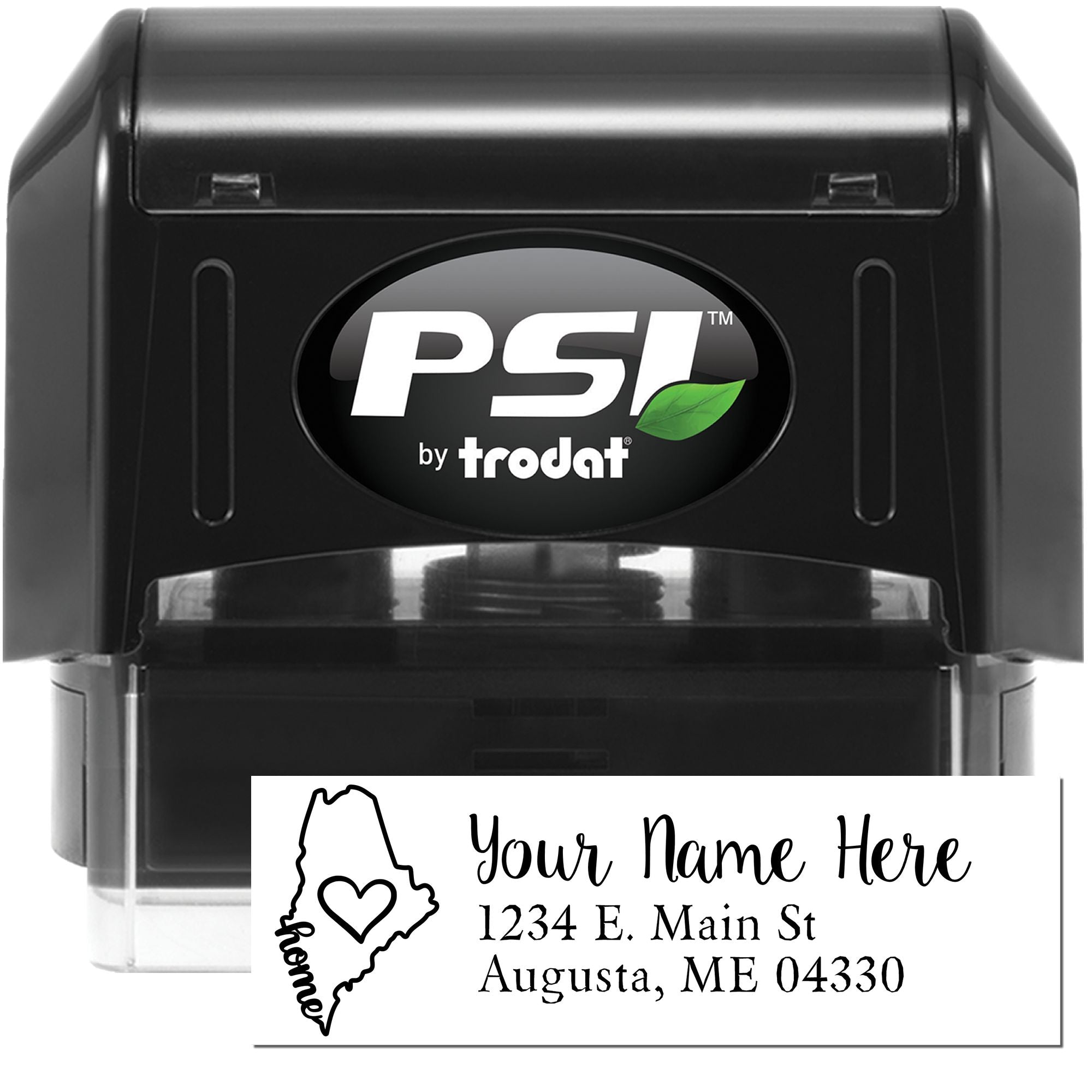 PSI by Trodat self-inking rubber stamp for custom Maine home address labels and personalized mailing