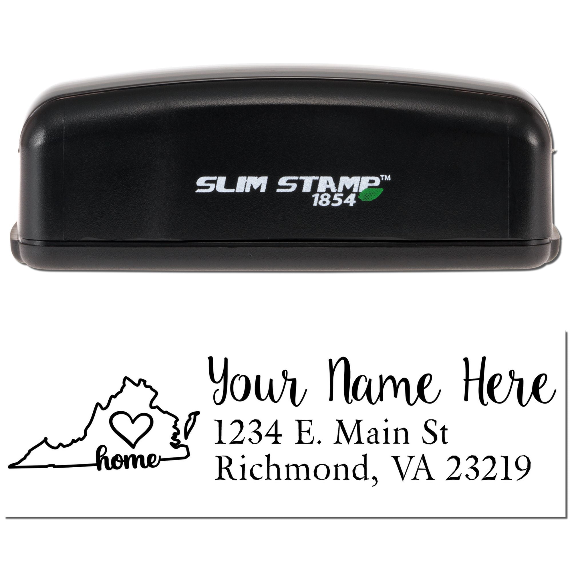 Virginia Love Custom Address Slim Pre-Inked Stamp