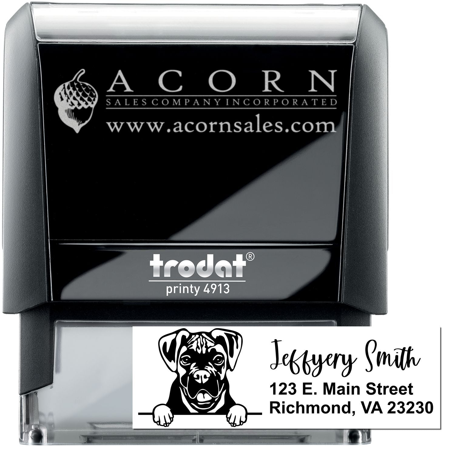 Personalized Boxer Self-Inking Address Stamp