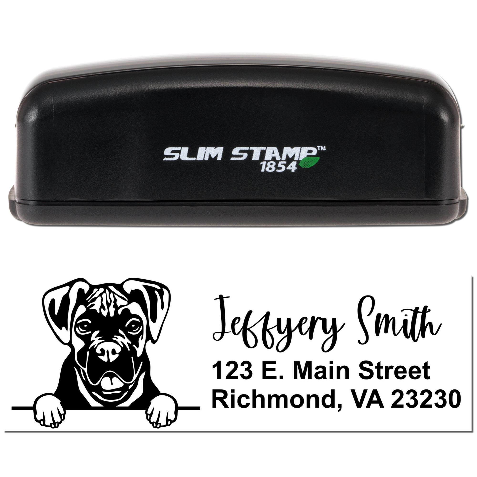 Personalized Boxer Address Slim Pre-Inked Stamp