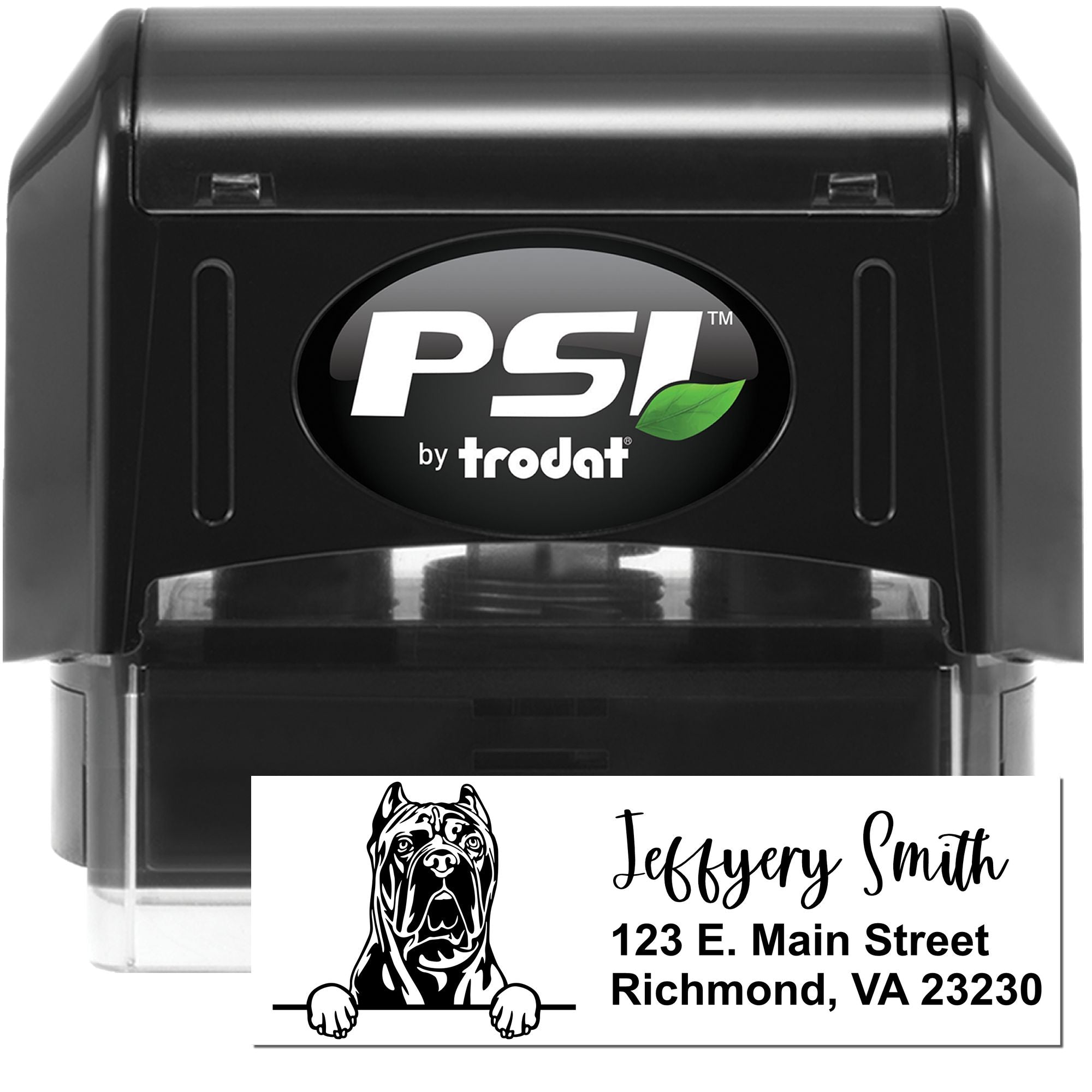 Custom Cane Corso Address Pre-Inked Stamp