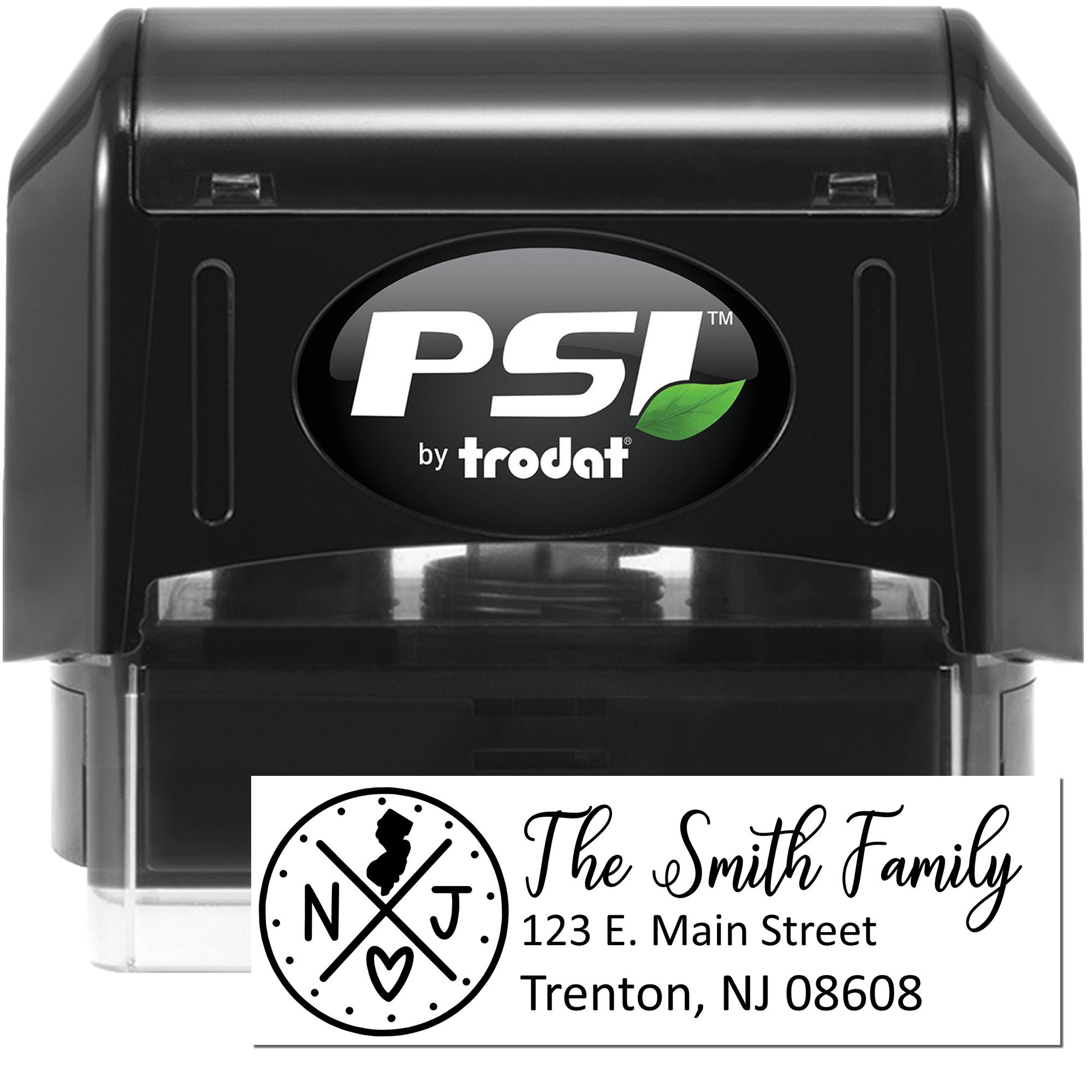 PSI by Trodat self-inking rubber stamp for custom family address labels and personalized mailing