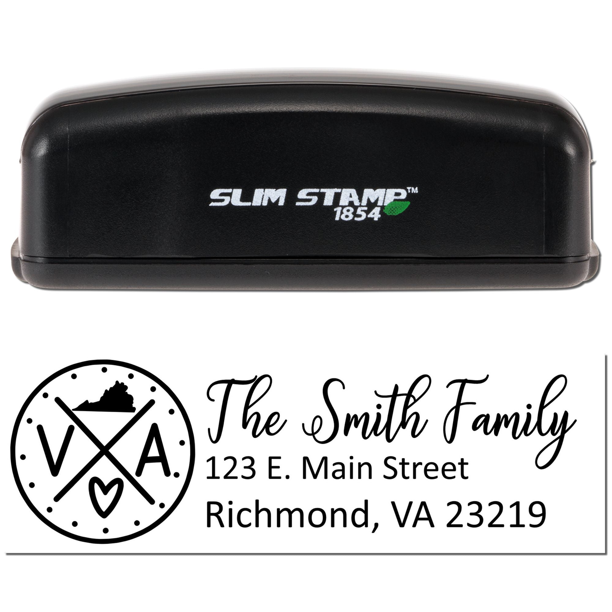 Personalized Slim Virginia Pre-Inked Classic Address Stamp