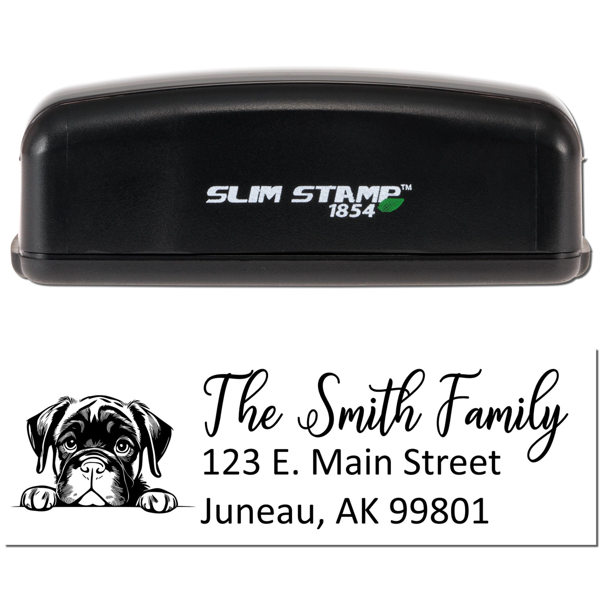 Custom Cane Corso Dog Return Address Slim Pre-Inked Stamp
