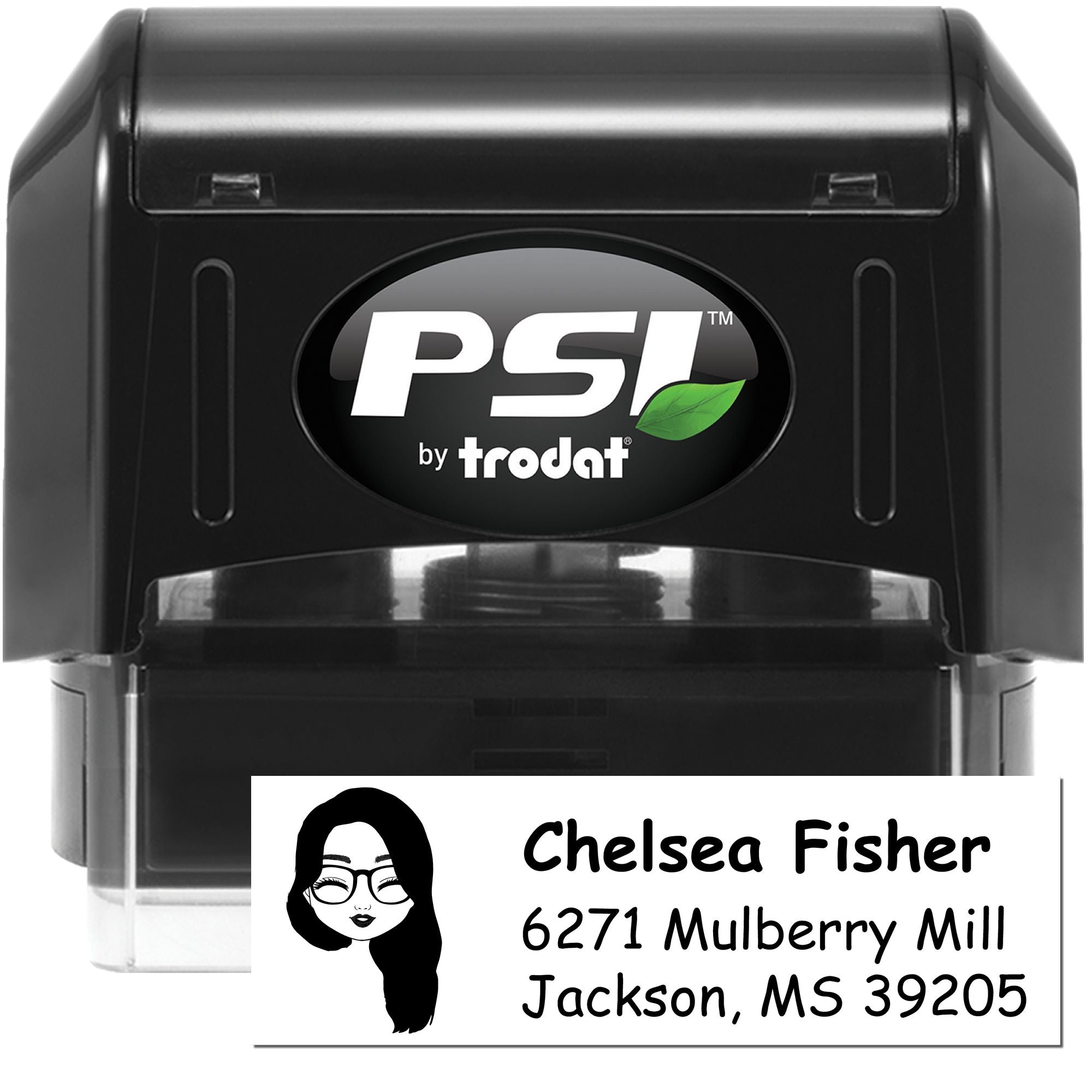 PSI by Trodat self-inking rubber stamp for custom return address labels and personalized mailing use