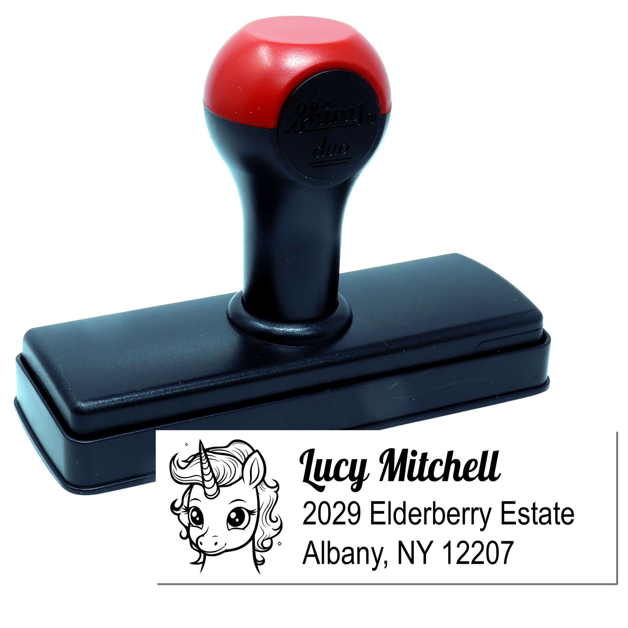 Unicorn Goldengleam Address Duo Hand Stamp