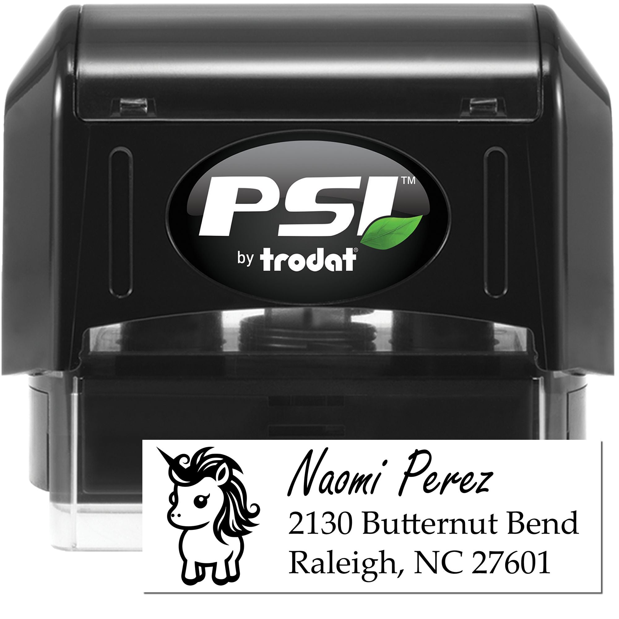 PearlDream Enchanted Unicorn Custom Address Label Pre-Inked Stamp