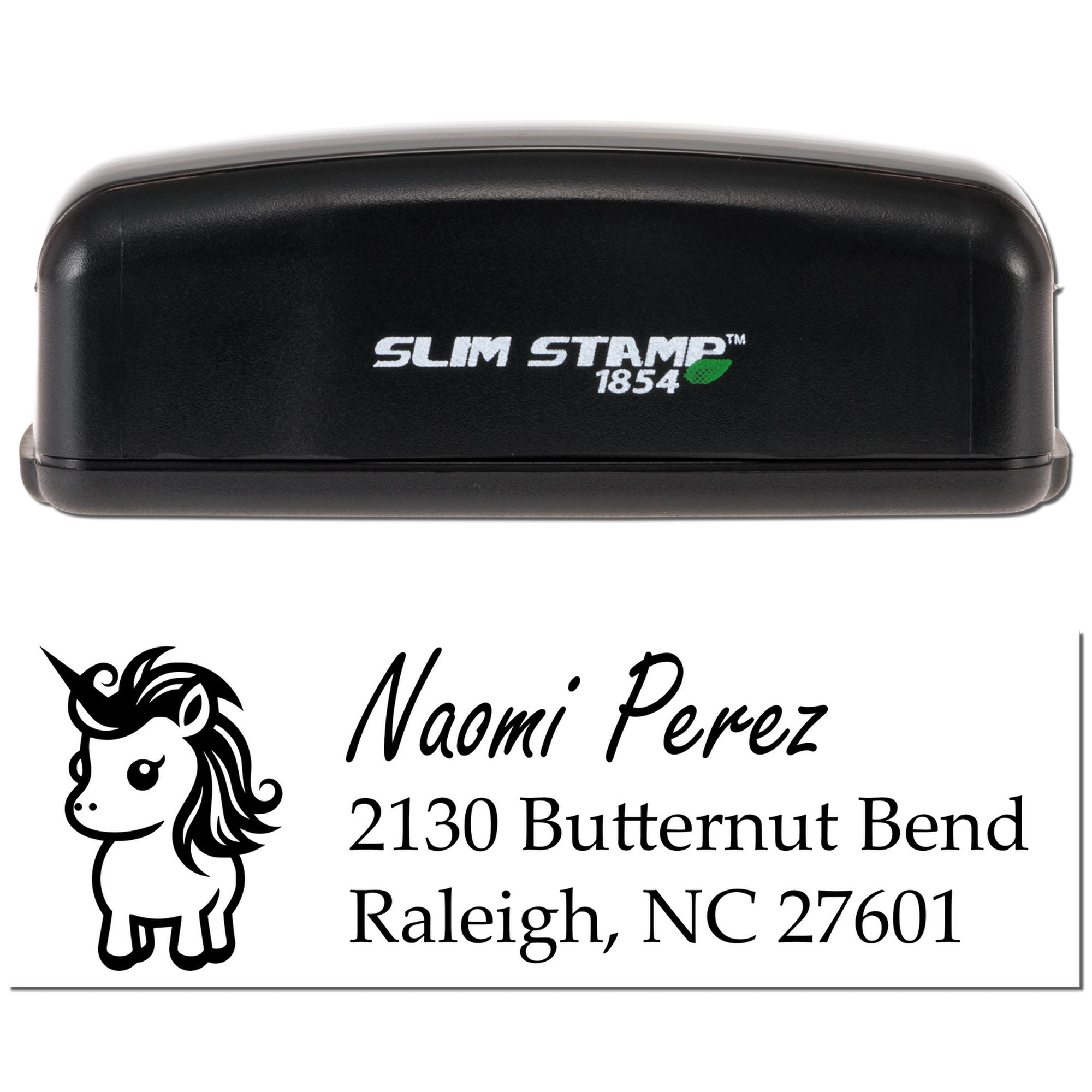 Personalized Unicorn PearlDream Name & Address Label Slim Pre-Inked Stamp