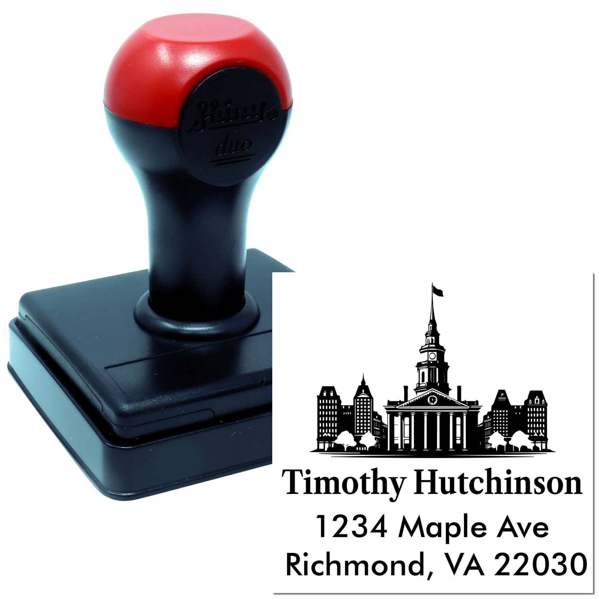 Duo Hand Virginia City Silhouette Customized Return Address Stamp