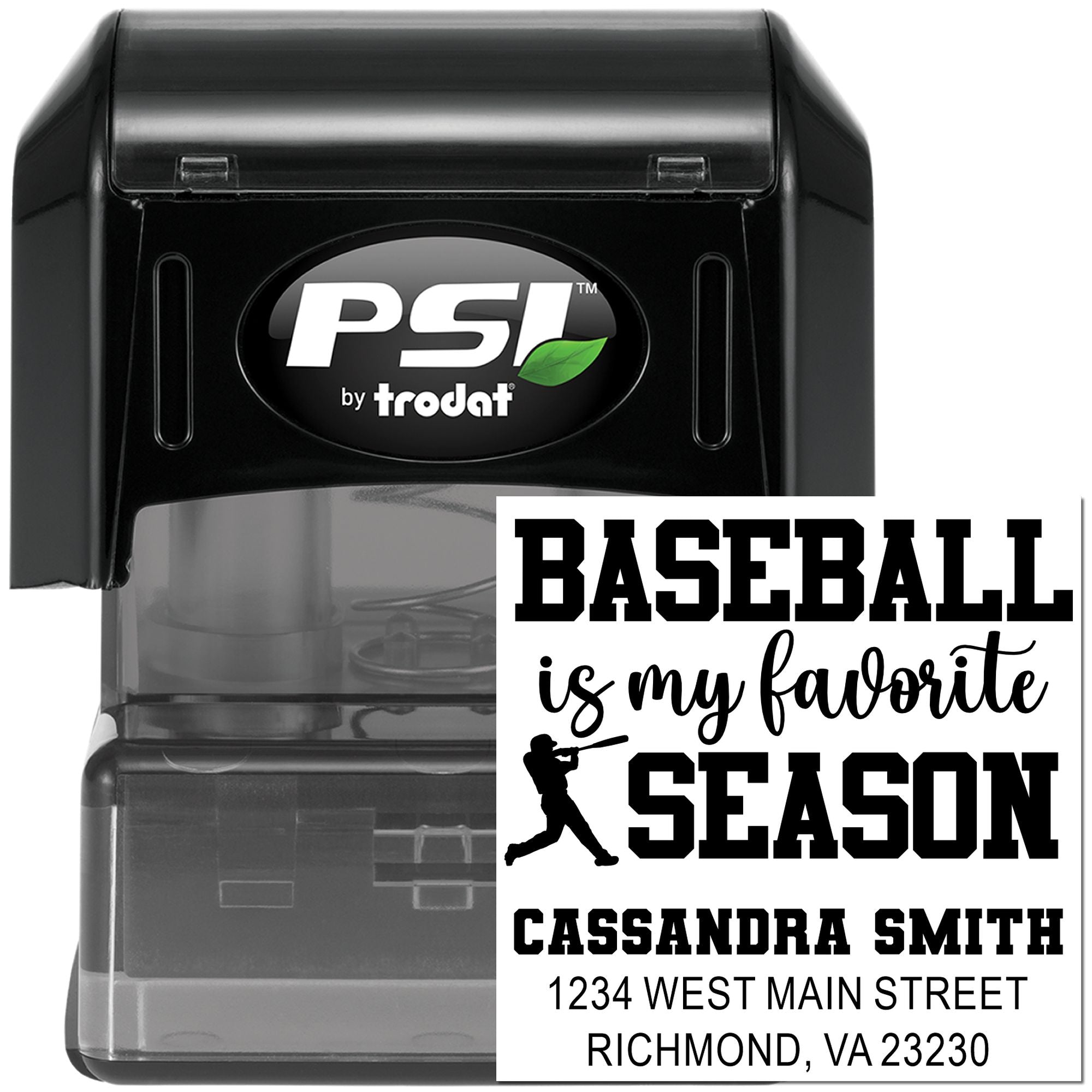 PSI Pre-Ink Swing Kings Baseball Is My Favorite Season Custom-Made Return Address Pre-Inked Stamper