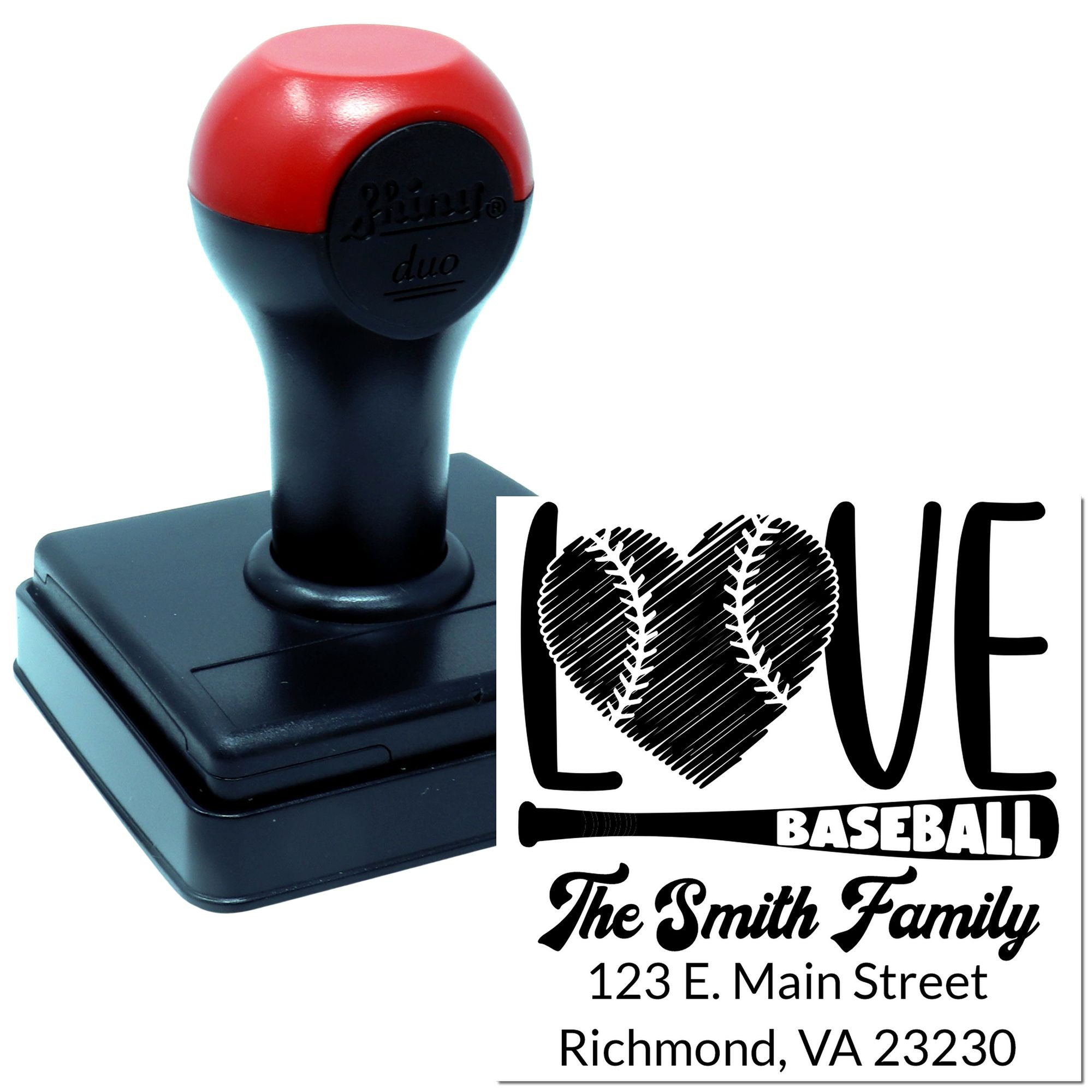 Duo Hand The Strikeout Side Love Baseball Custom Return Address Stamp