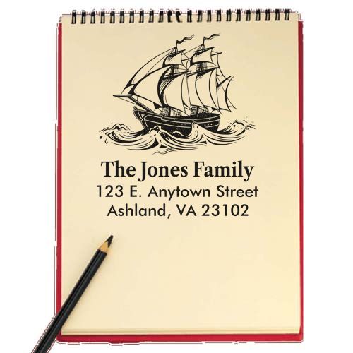 Custom nautical family address rubber stamp for The Jones Family stationery, mail, and return addressing.