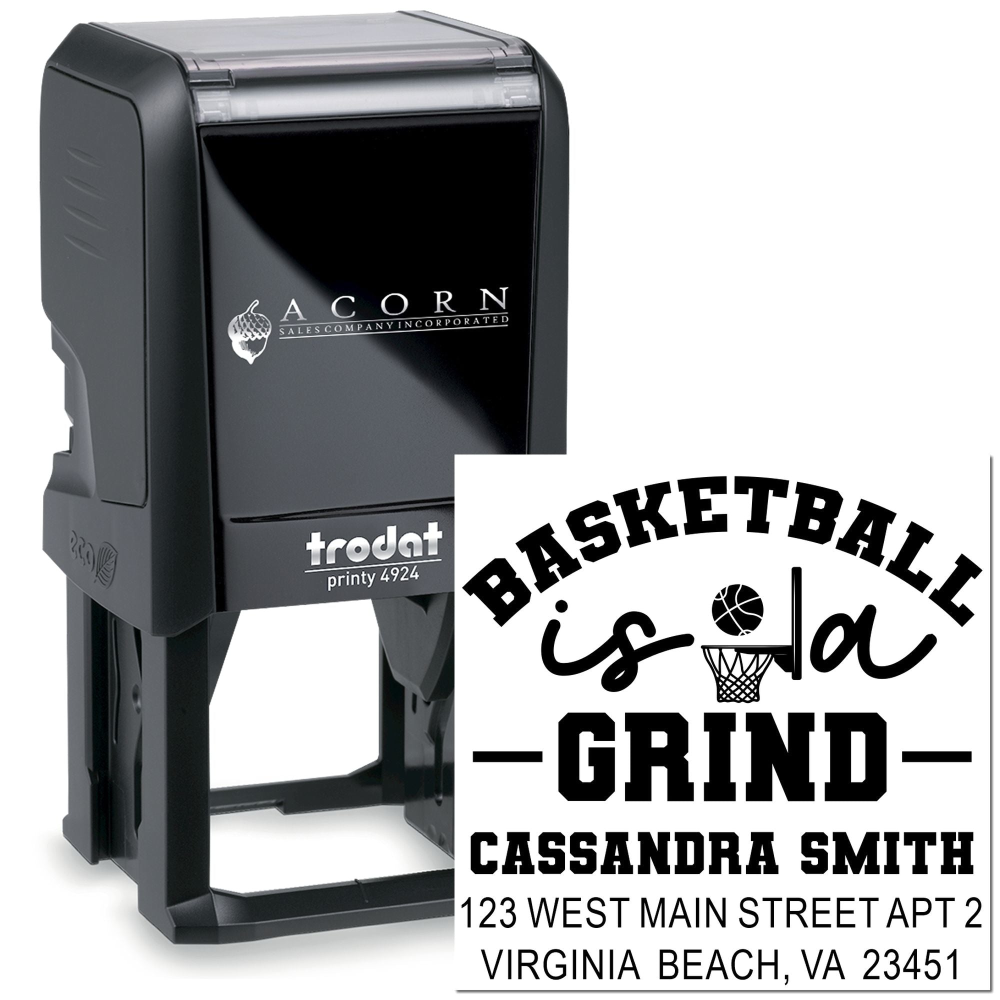 Basketball Grind Spirit Self-Inking Stamp