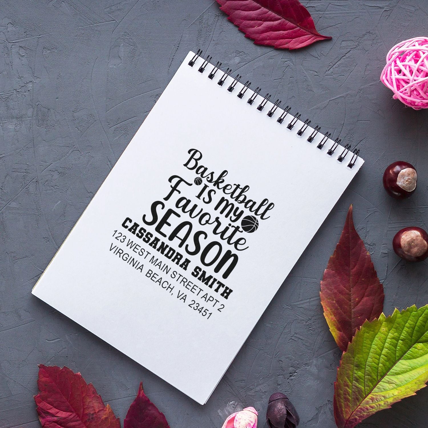 Basketball Season Love Self-Inking Stamp