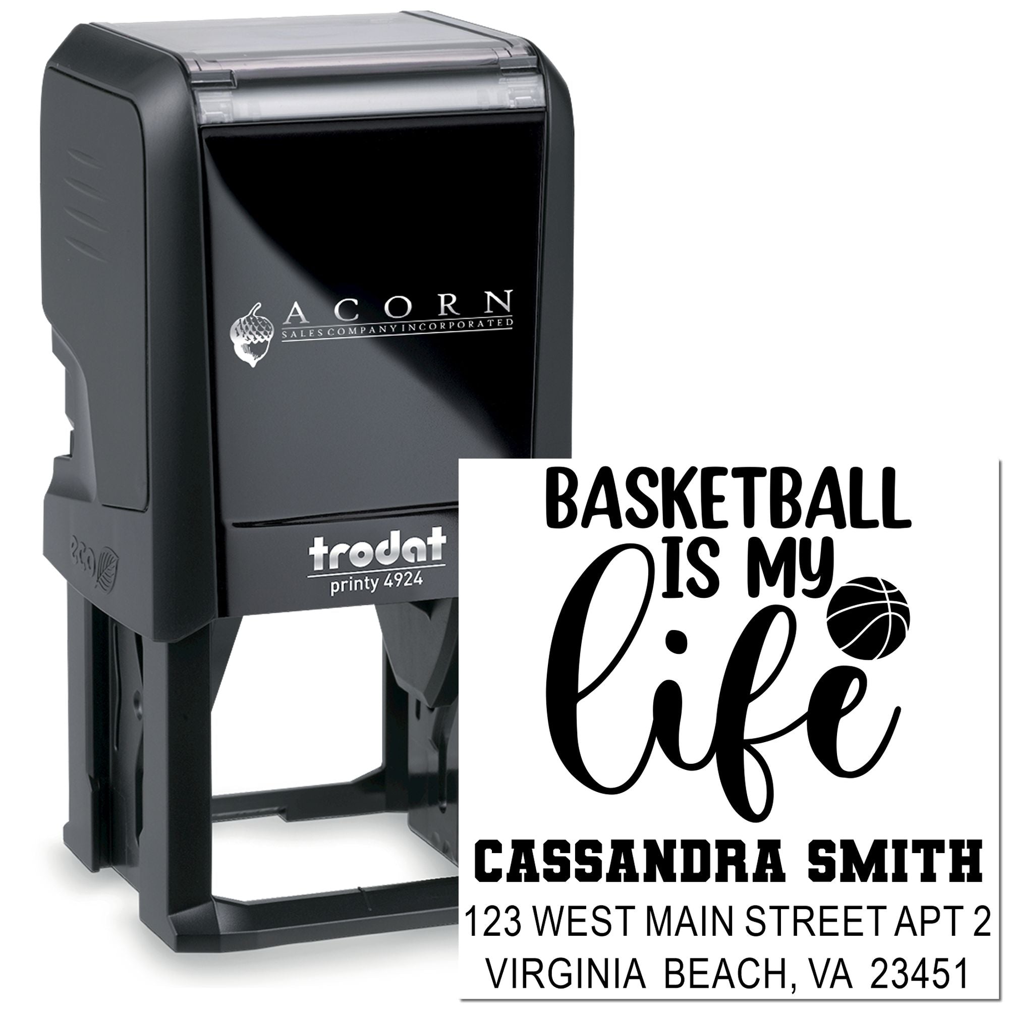 Basketball Life Passion Self-Inking Stamp