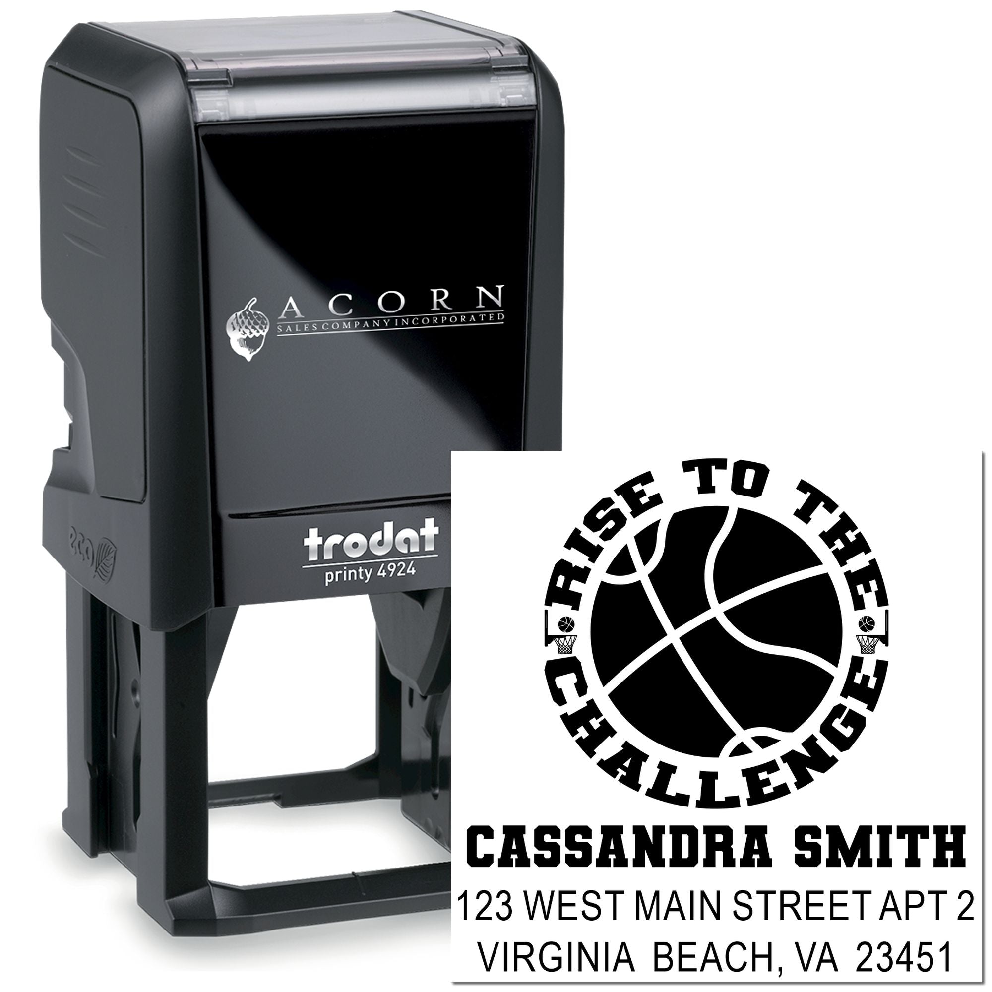 Challenge Accepted Basketball Self-Inking Stamp