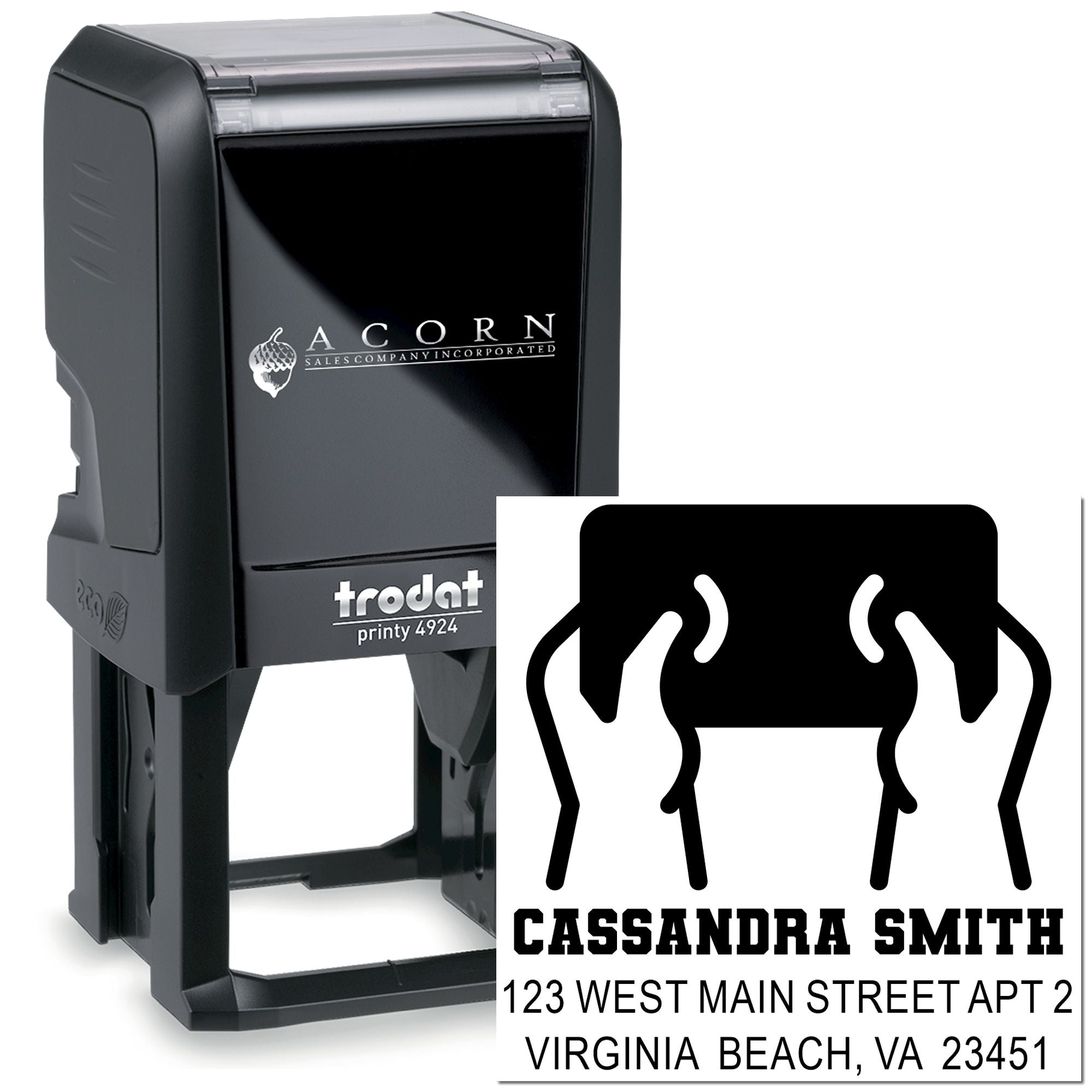 Whimsical Cow Design Self-Inking Stamp