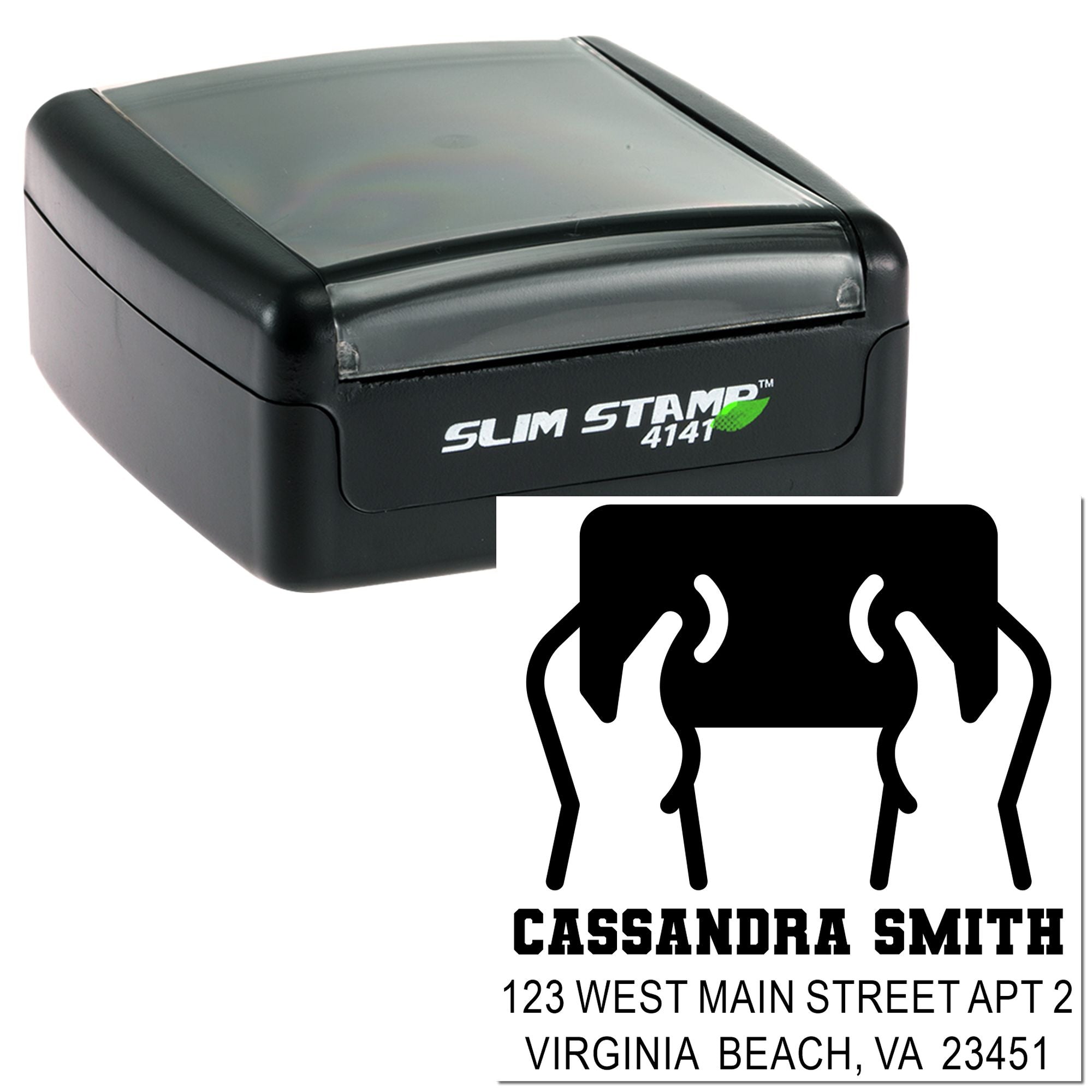 Whimsical Cow Farmhouse Tag Pre-Inked Stamp for Crafting & Small Business Branding