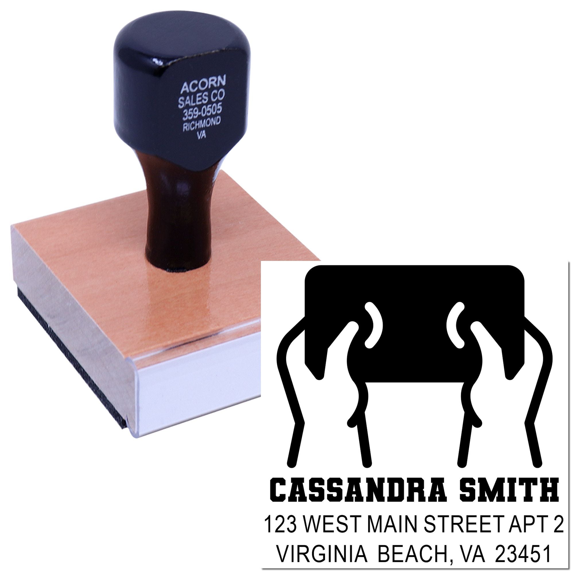 Custom rubber return address stamp for business branding and fast mailing.