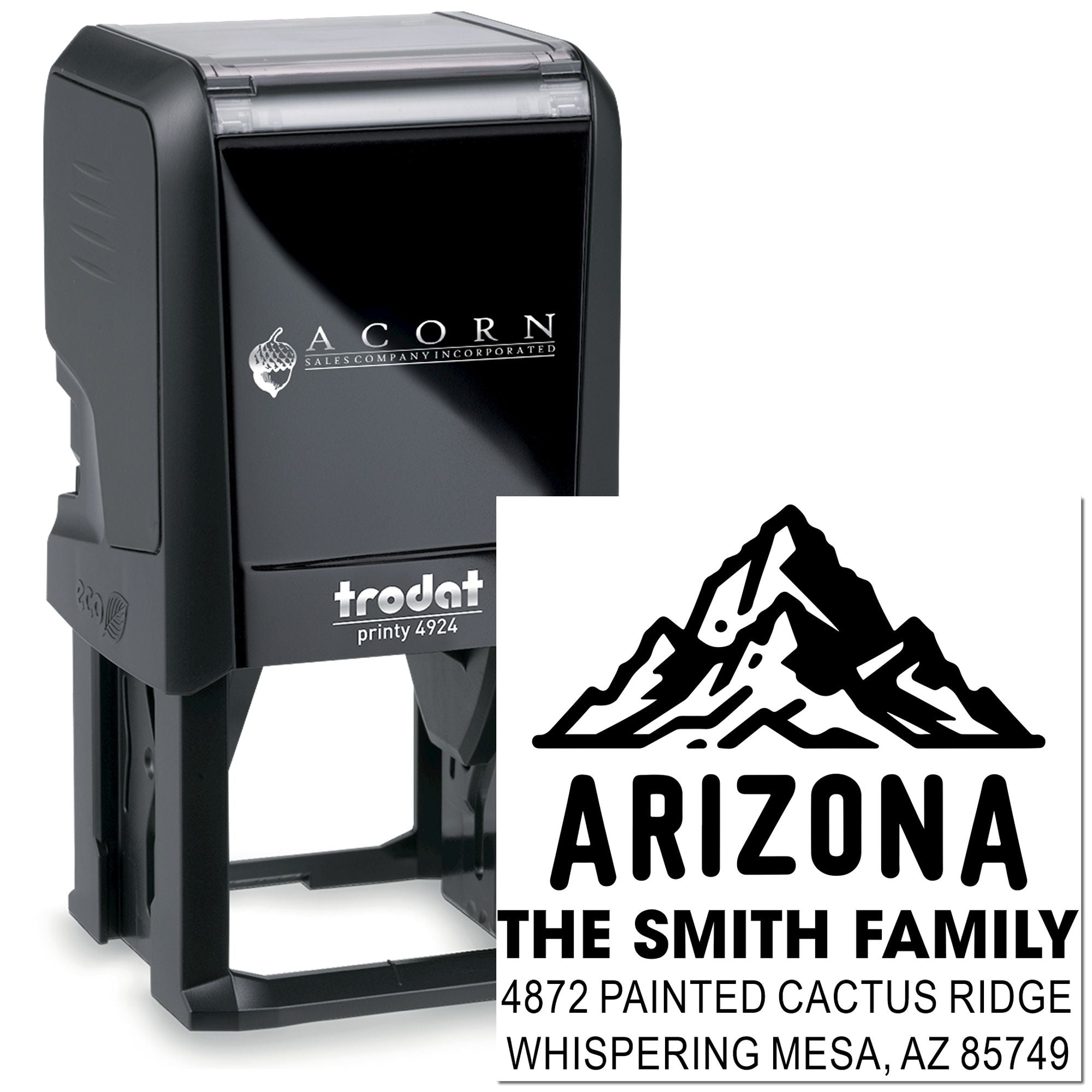 Mountainous Arizona Design Self-Inking Stamp