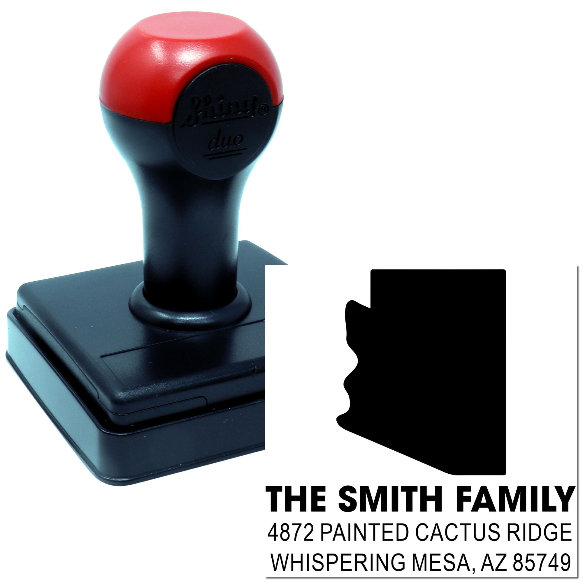 Modern Desert Arizona Silhouette Rubber Stamp