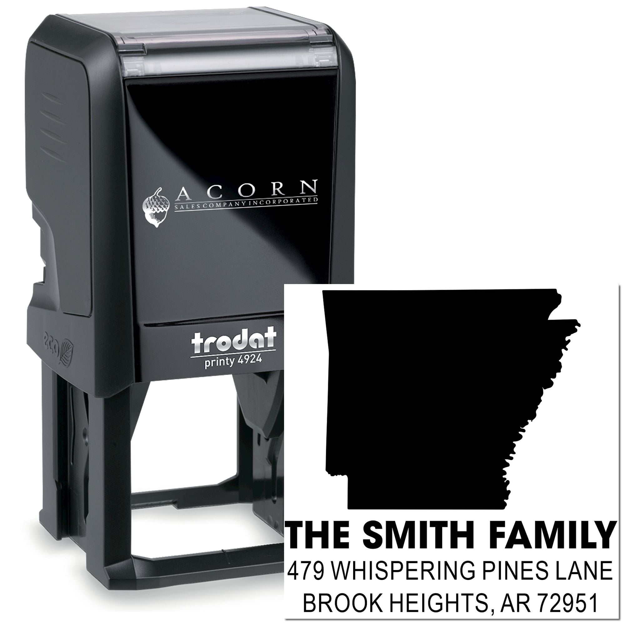 Arkansas State Silhouette Self-Inking Stamp