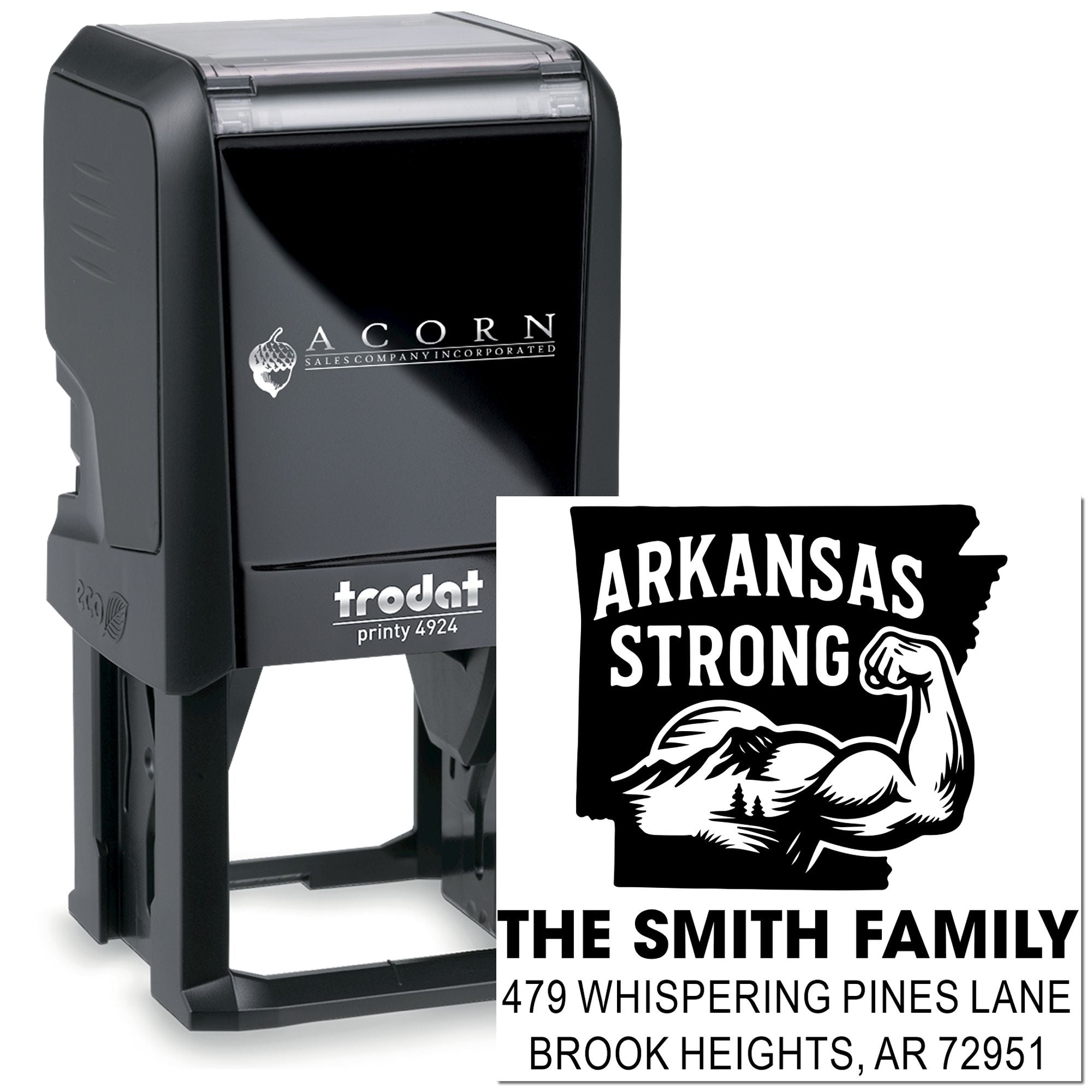 Arkansas Strength Design Self-Inking Stamp
