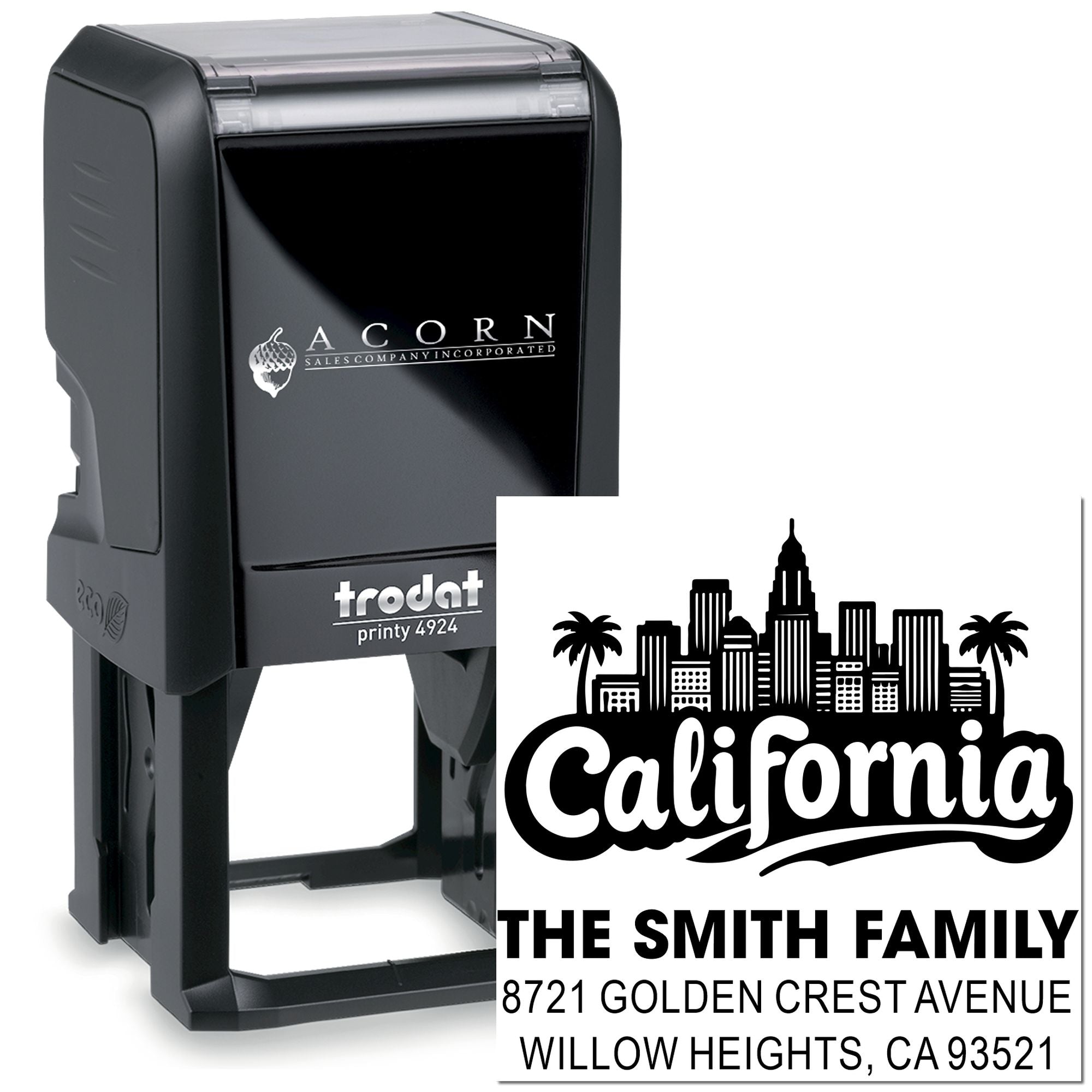 California Skyline Charm Self-Inking Stamp