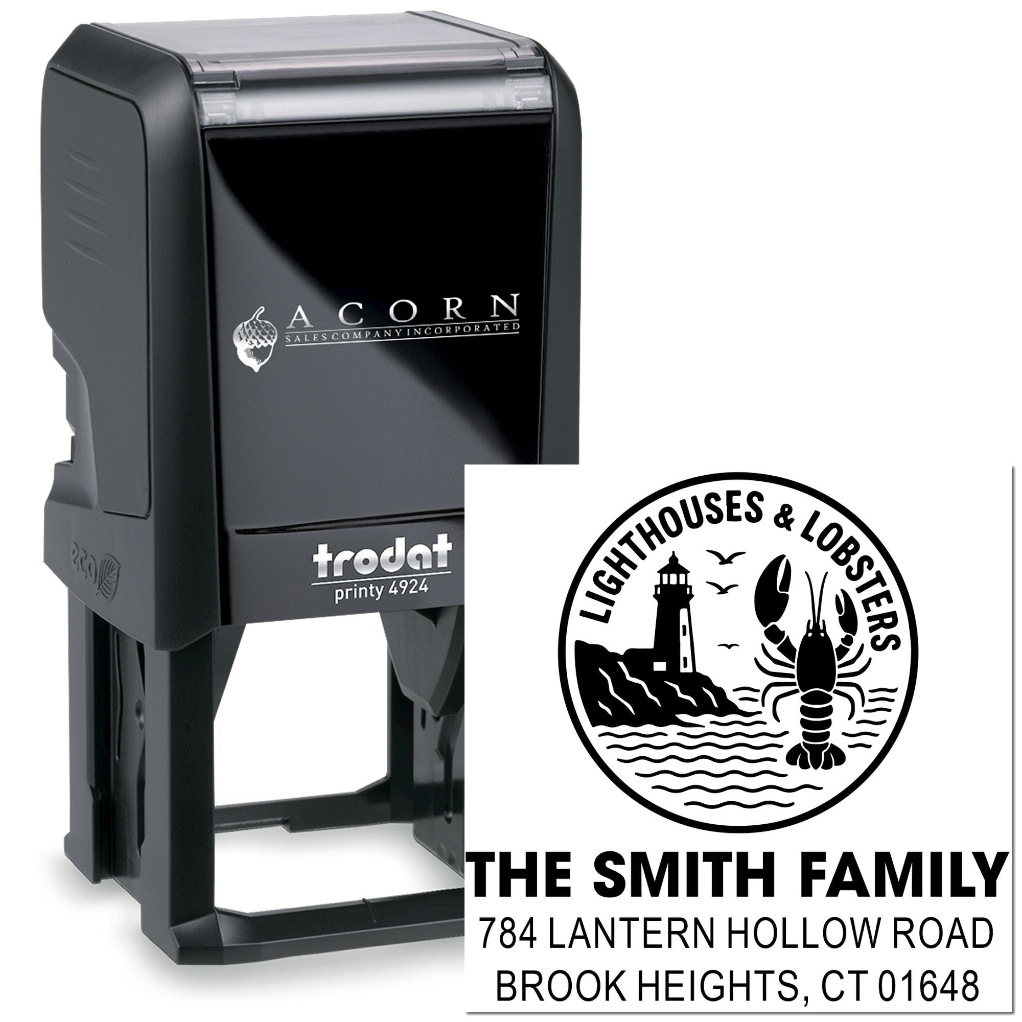 Coastal Charm Design Self-Inking Stamp