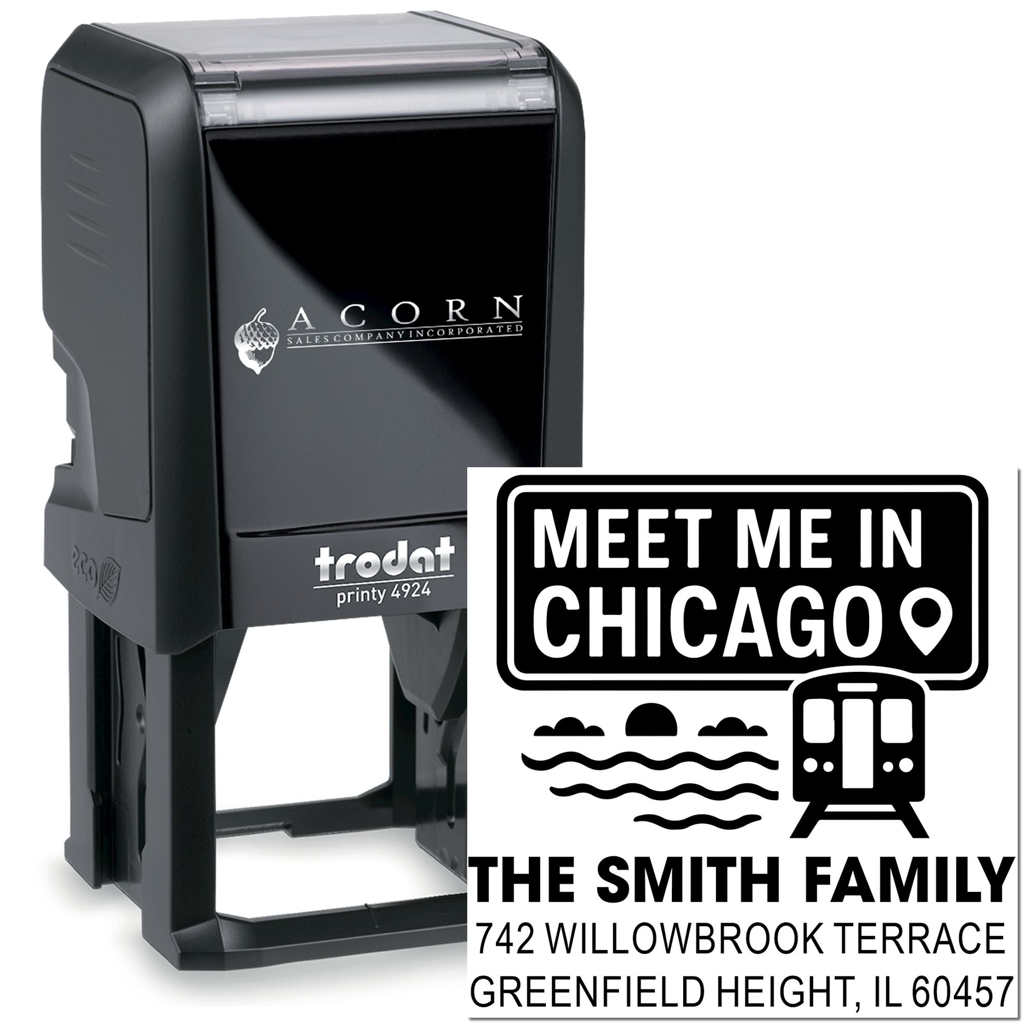 Chicago Transit Charm Self-Inking Stamp