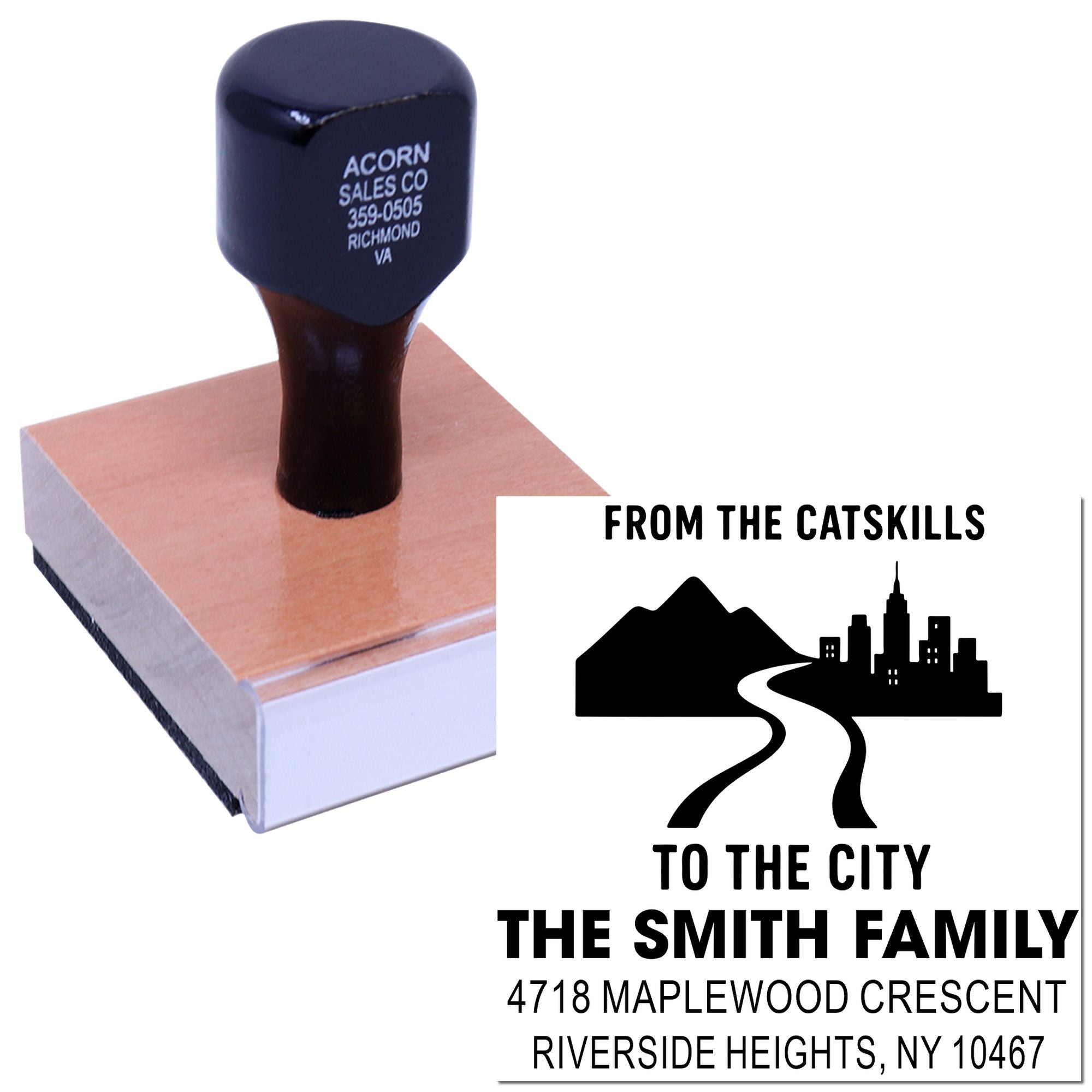 Catskills to City Wood Handle Stamp