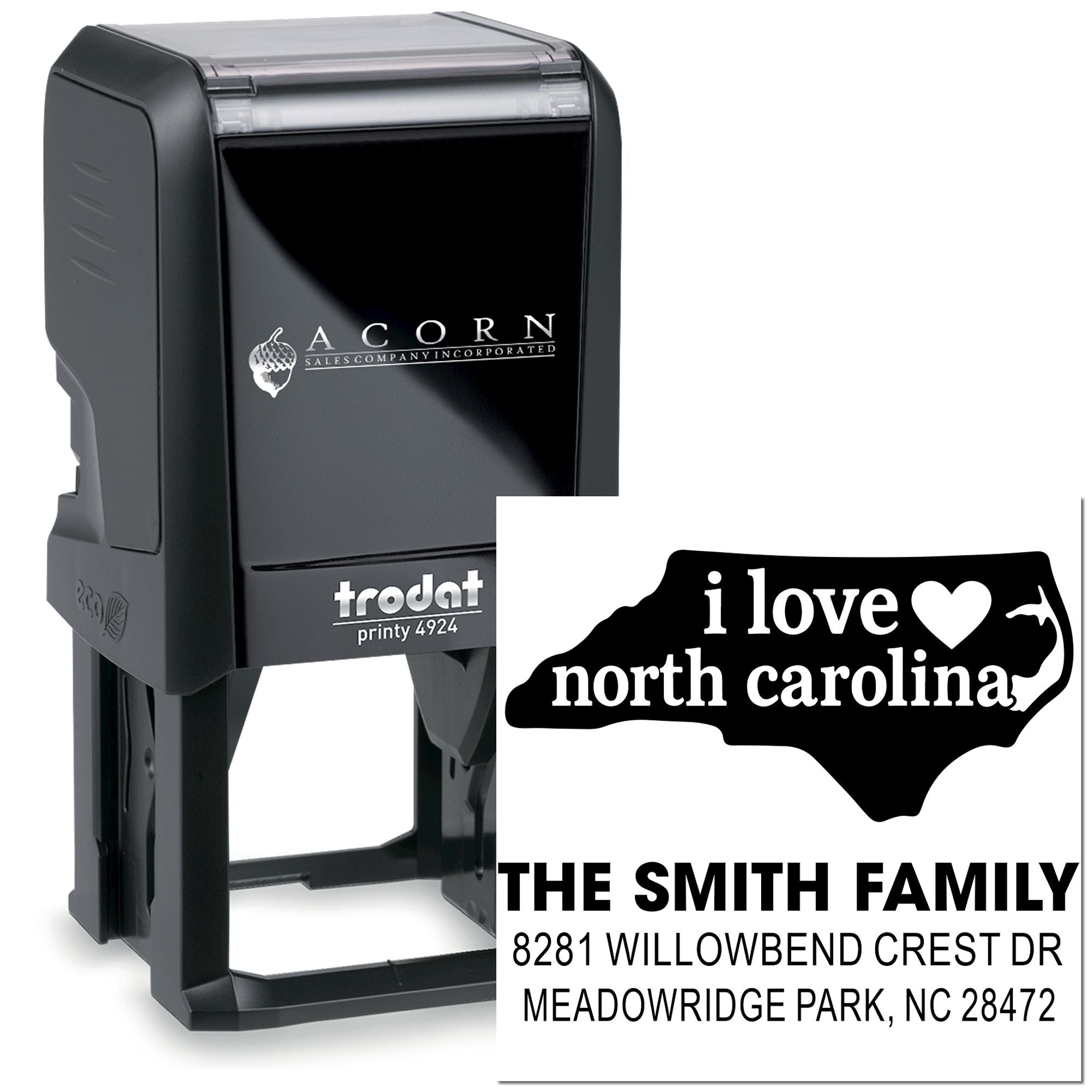 Carolina Love Design Self-Inking Stamp