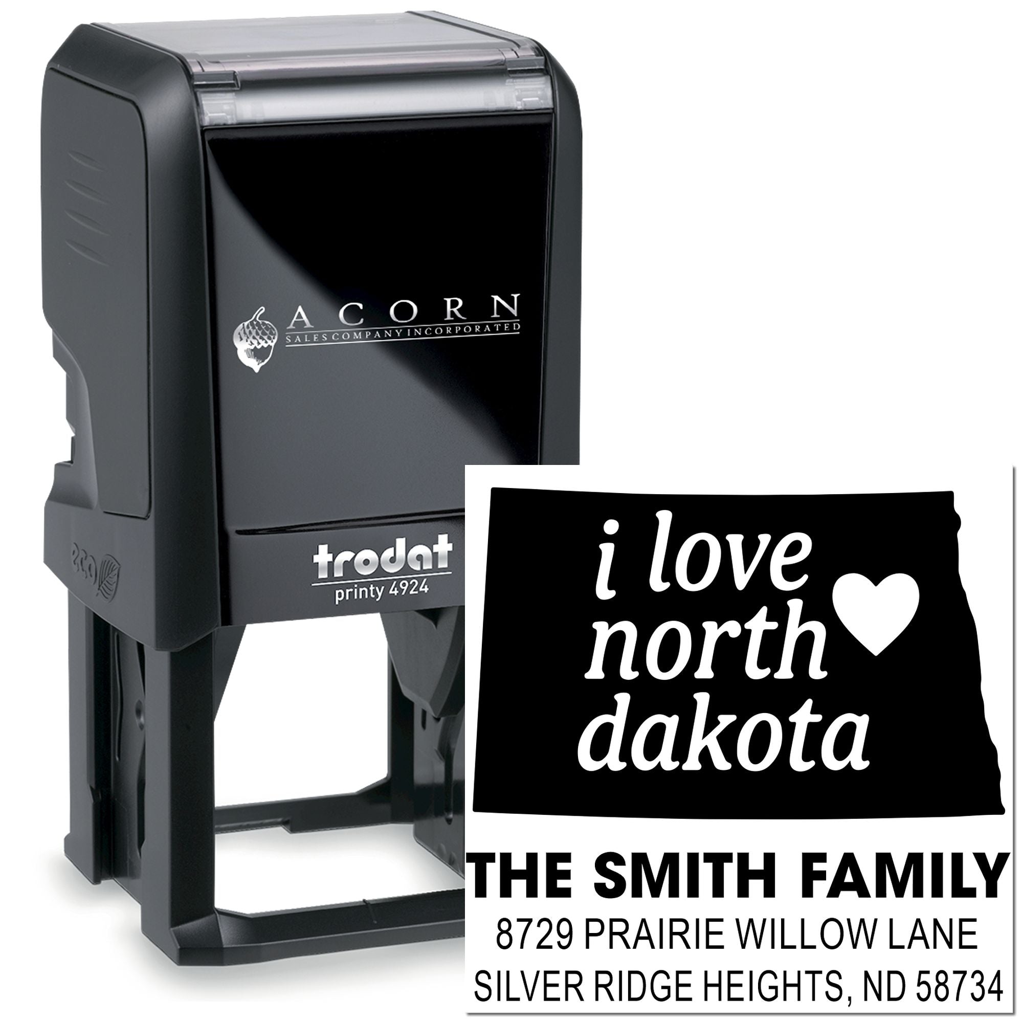 Dakota Love Design Self-Inking Stamp