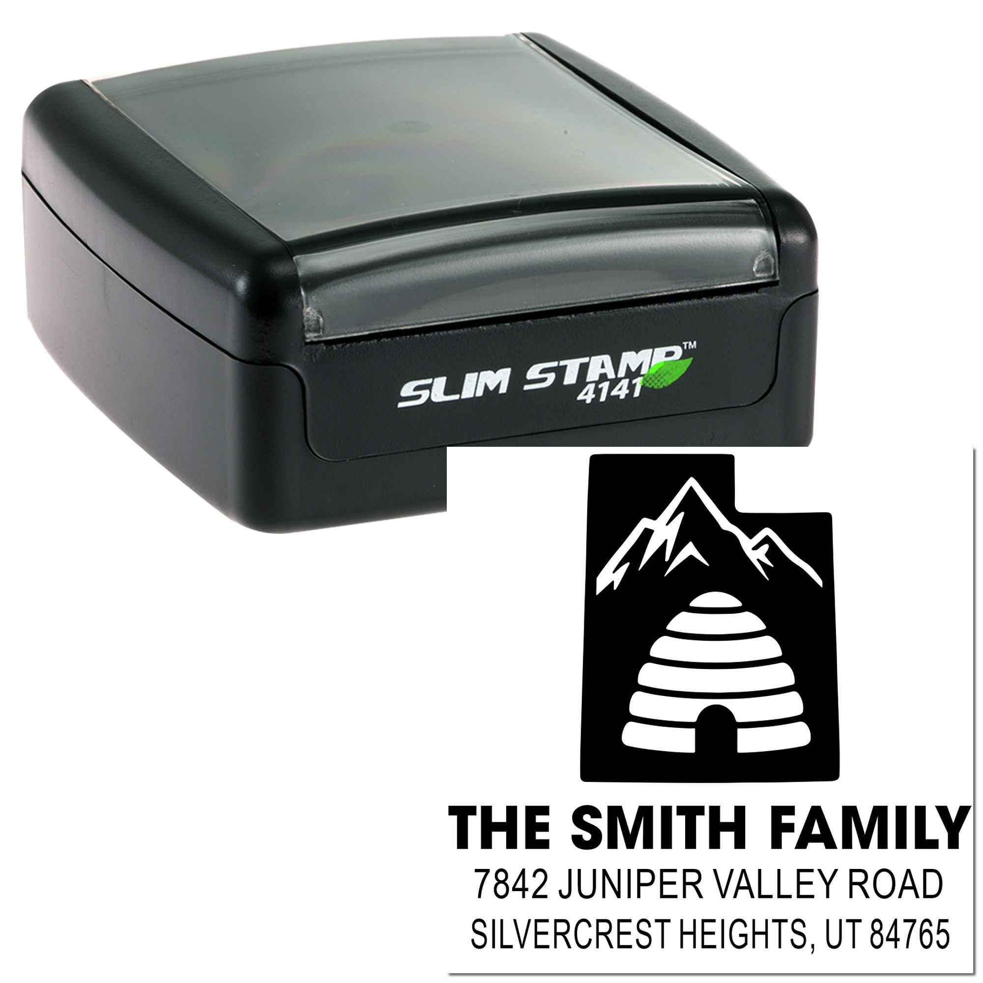 Mountain Zen Personalized Square Custom Craft Pre-Inked Stamp