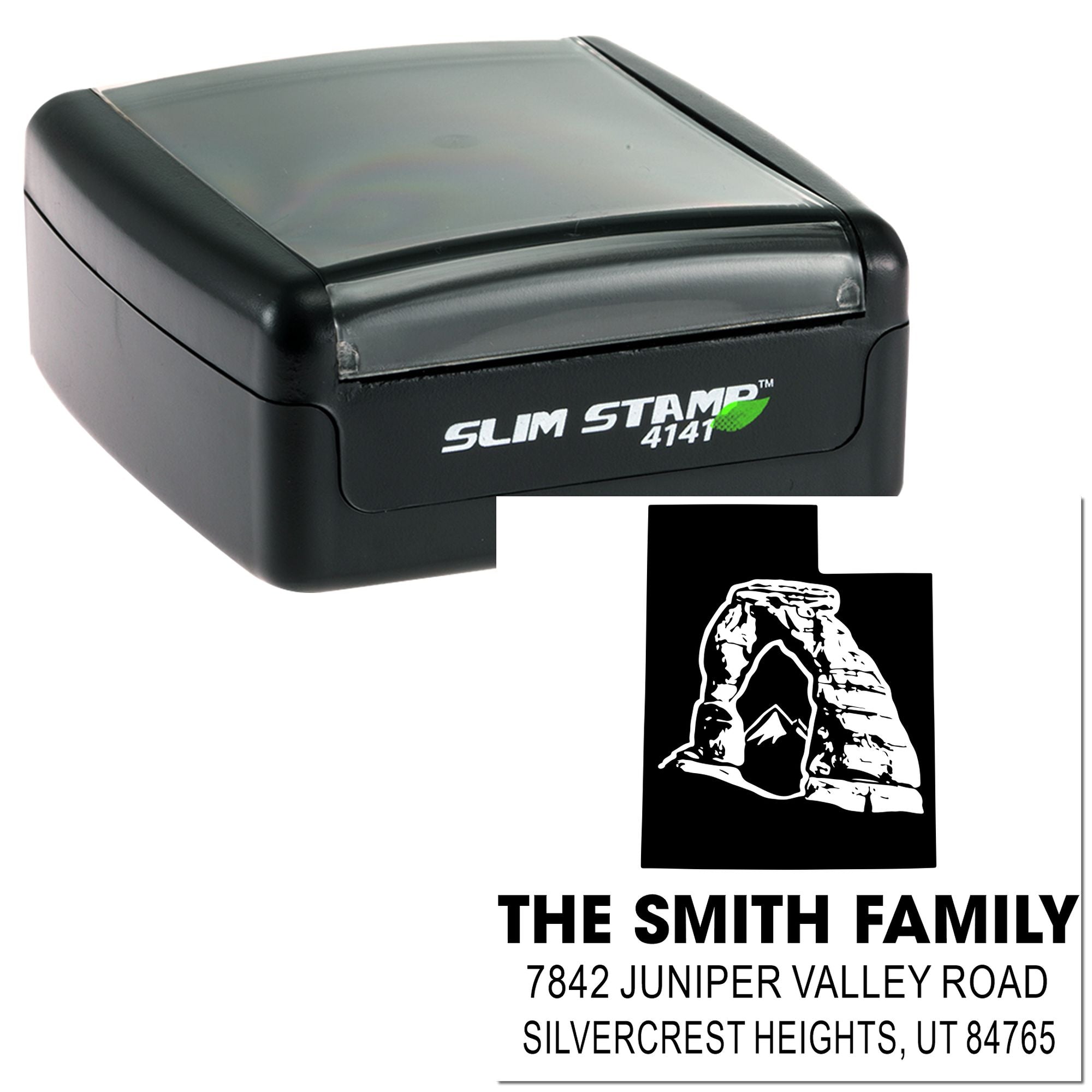 Arches Adventure Personalized Square Craft Pre-Inked Stamp