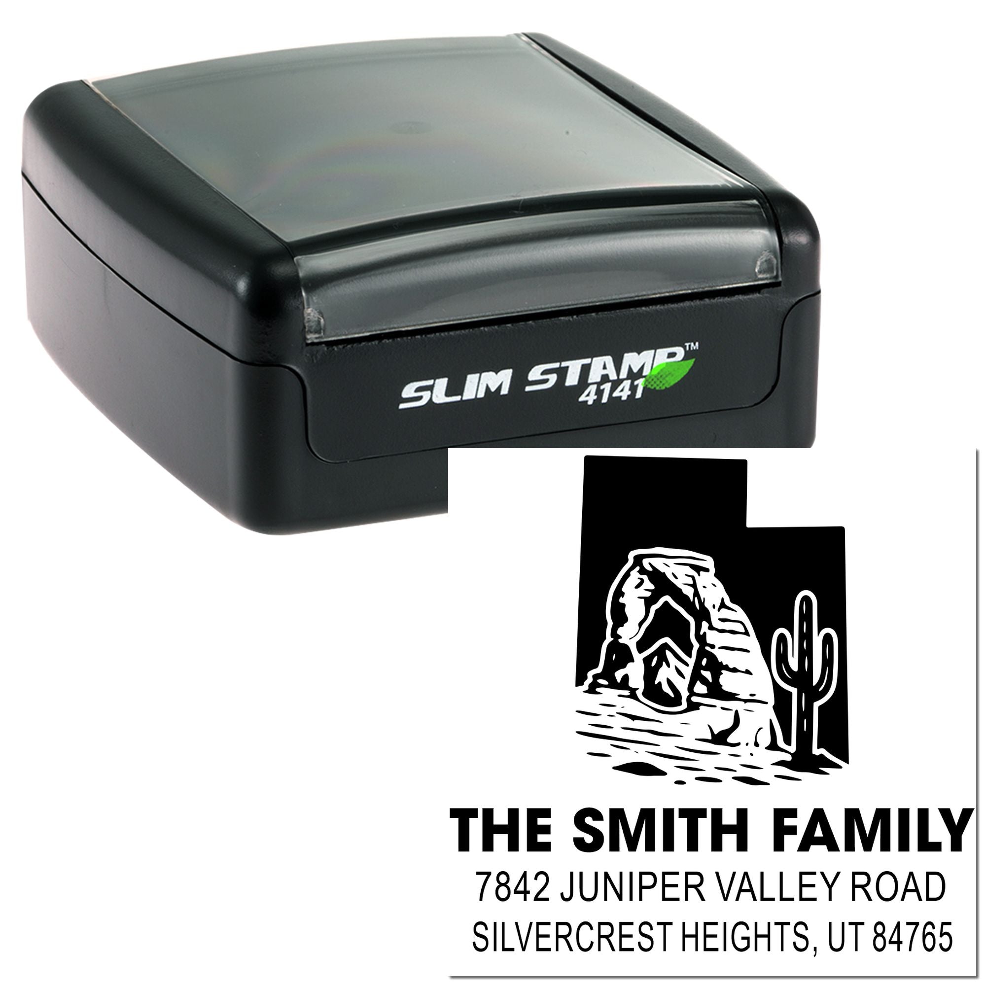 Personalized Desert State Silhouette Address Pre-Inked Stamp