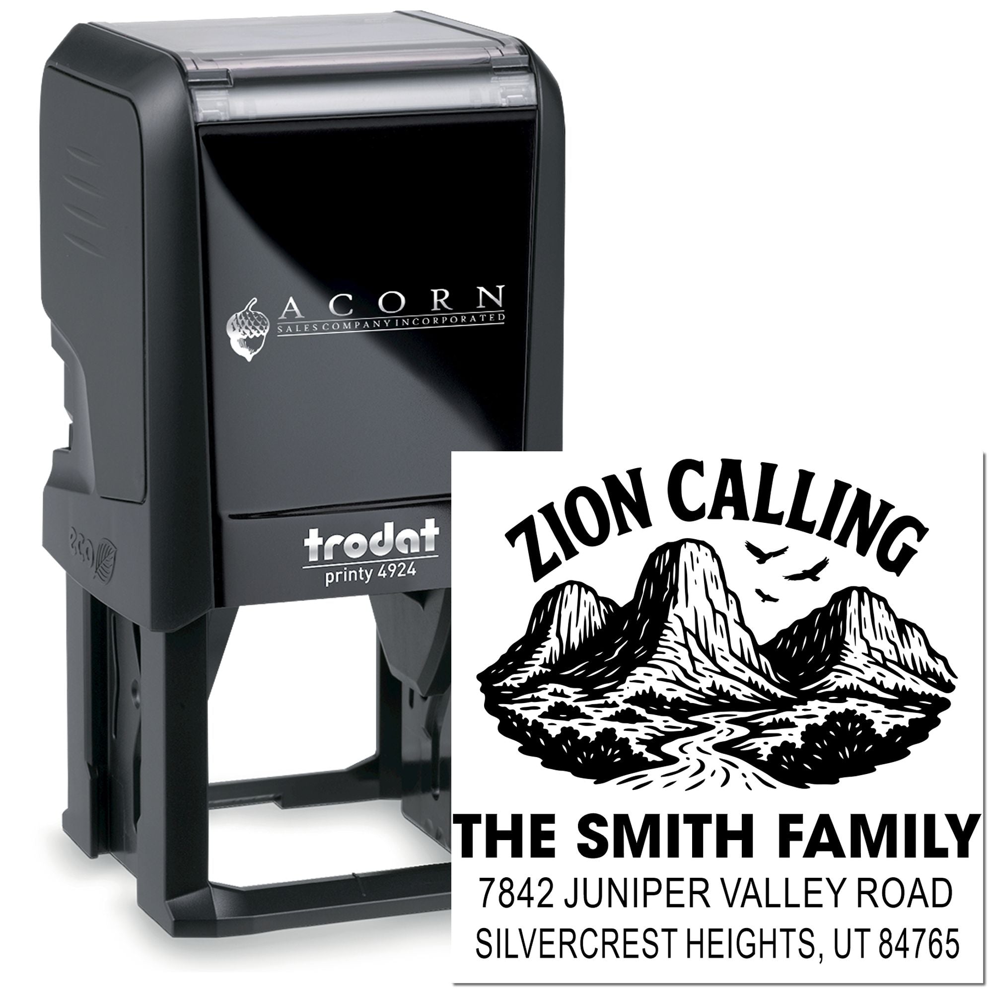 Zion Adventure Design Self-Inking Stamp