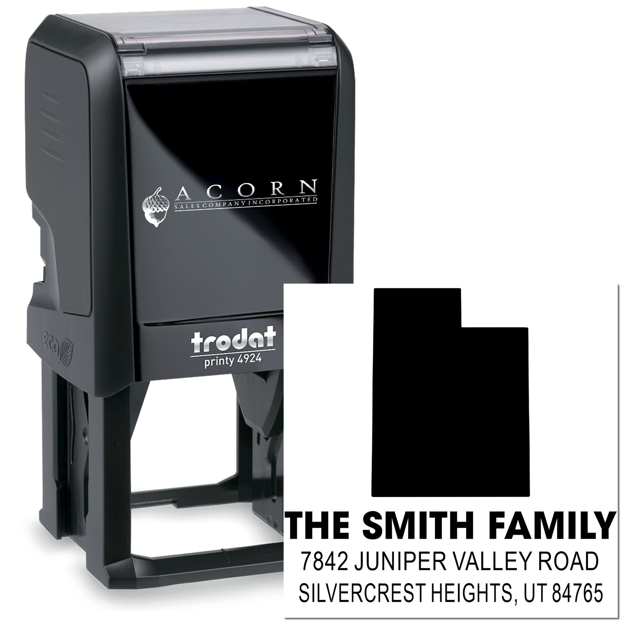 Utah State Silhouette Self-Inking Stamp