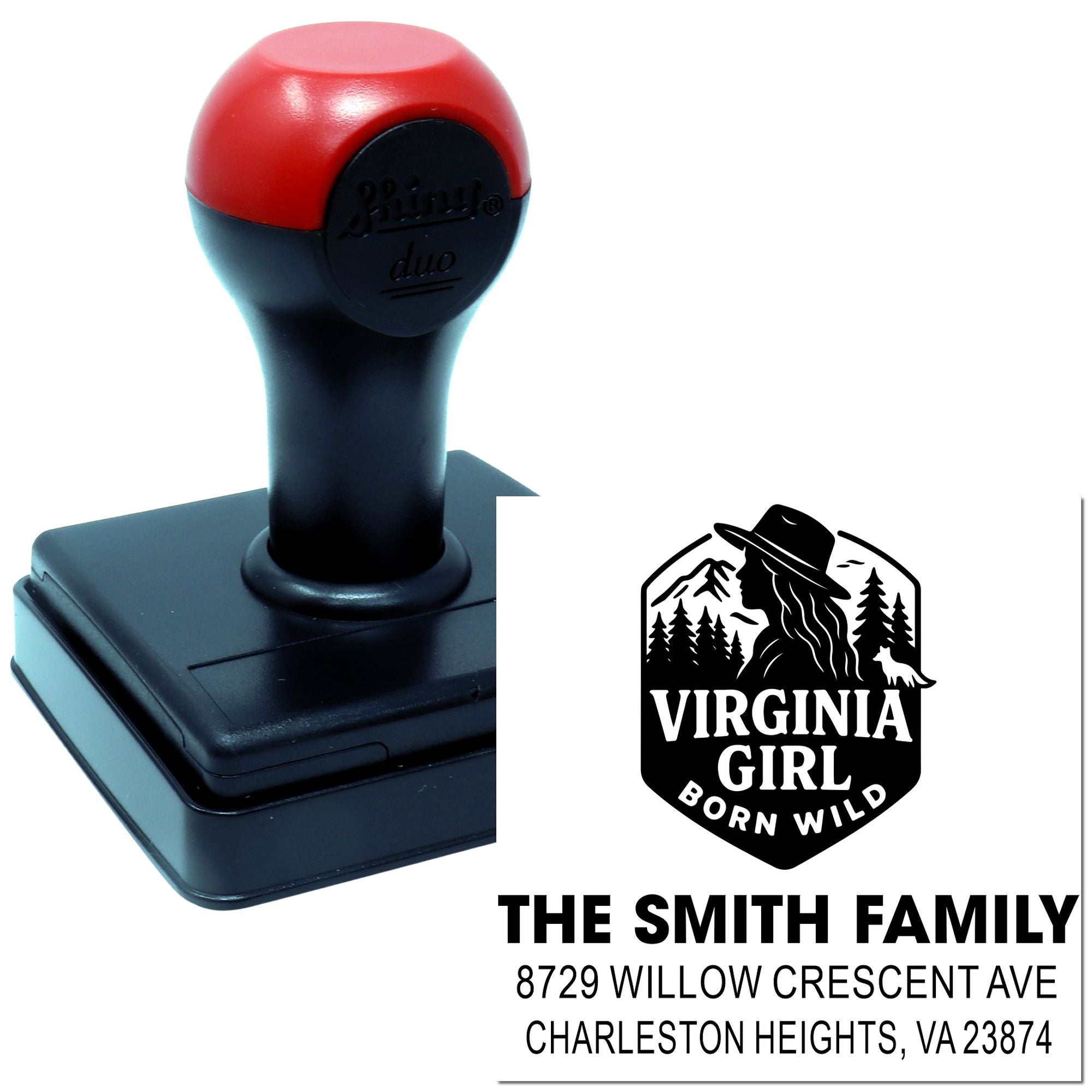 Wild Virginia Spirit Rustic Boho Personalized Address Stamp