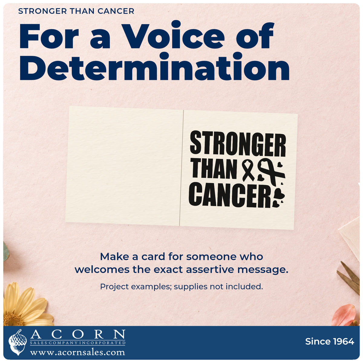 A finished handmade project stamped with the Stronger Than Cancer Awareness Ribbon Pre-Inked Stamp – Slim, ideal for survivor walk shirts.