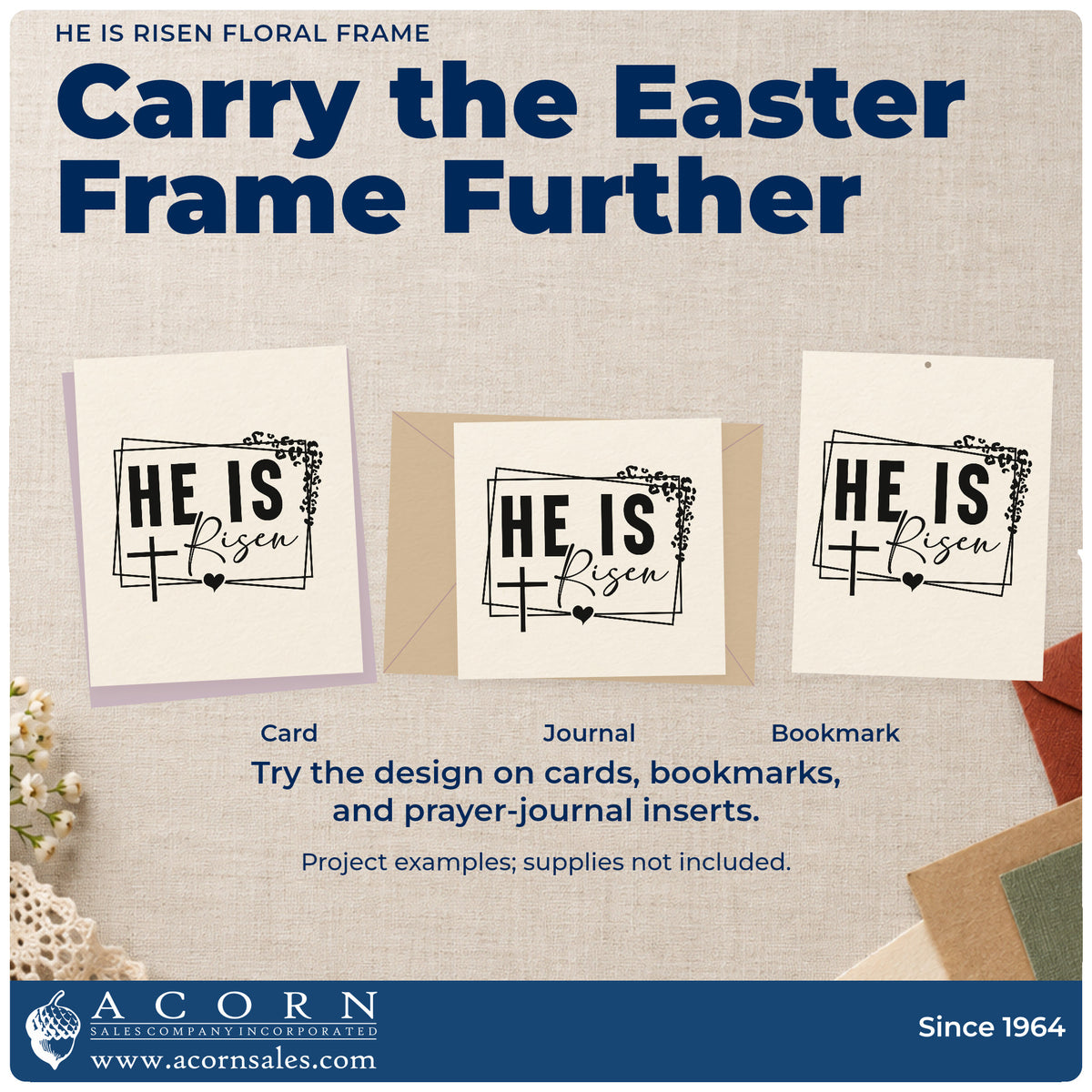 More project ideas and possibilities using the He Is Risen PSI Pre-Inked Stamp.