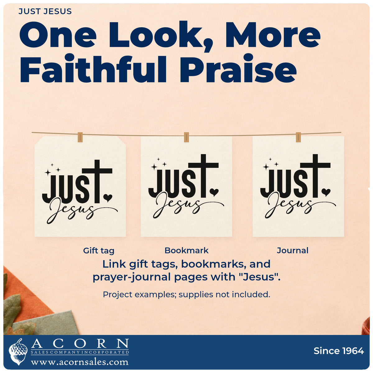 More project ideas and possibilities using the Self-Inking Just Jesus Stamp.